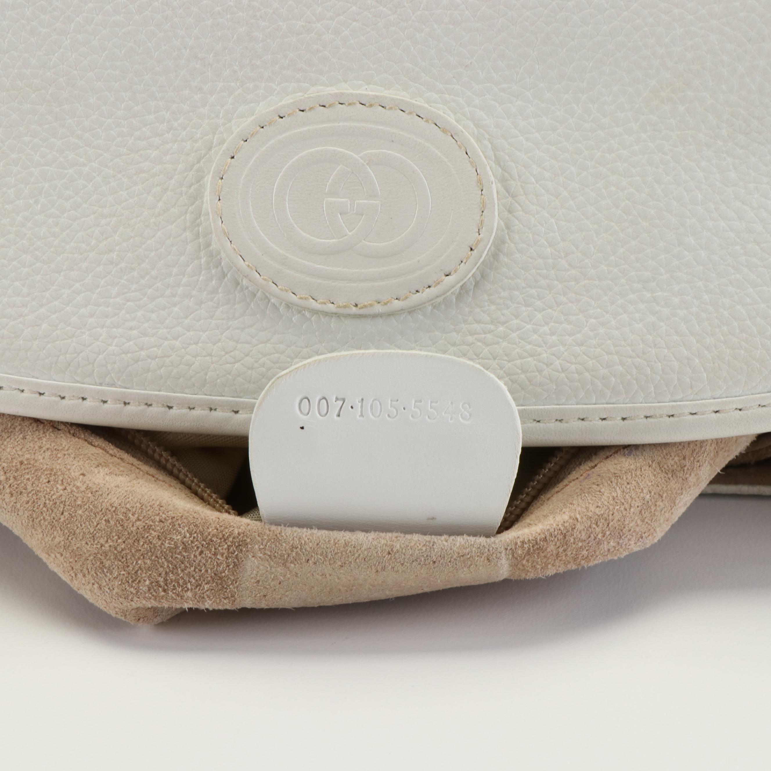 Gucci White Leather Crossbody Bag