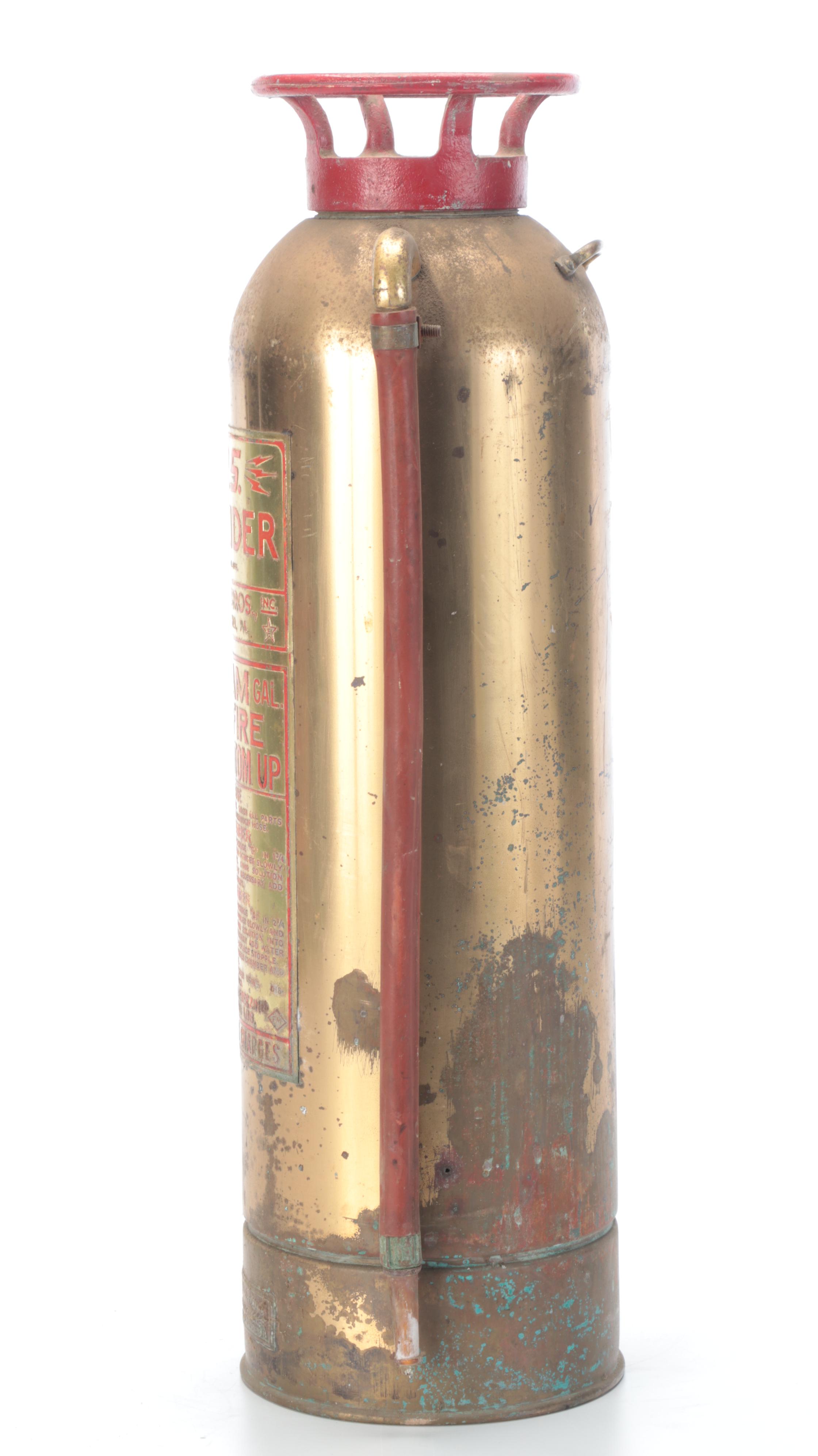 Schwartz Bros S. O. S. Defender Fire Extinguisher, Mid-20th Century