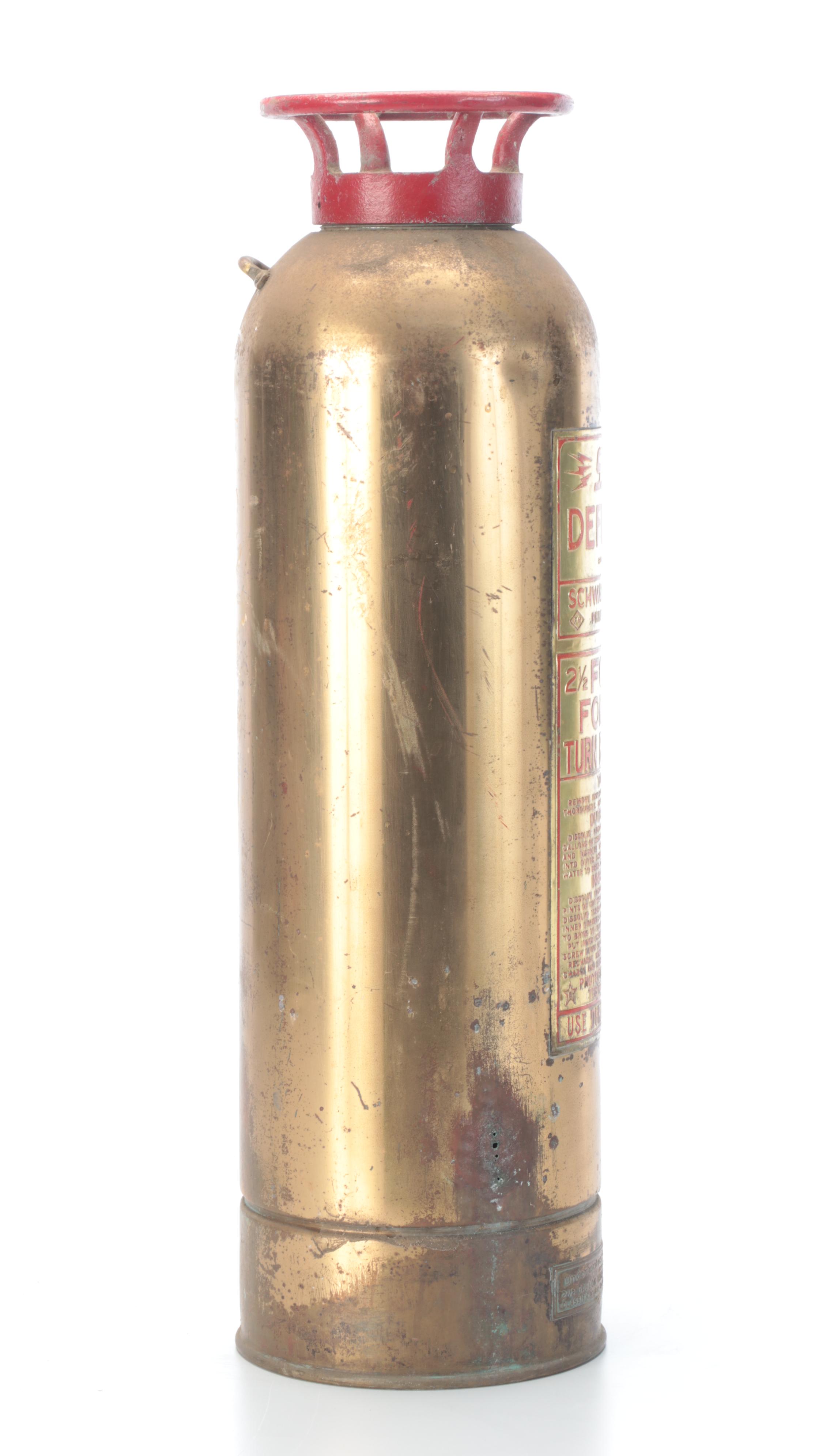 Schwartz Bros S. O. S. Defender Fire Extinguisher, Mid-20th Century