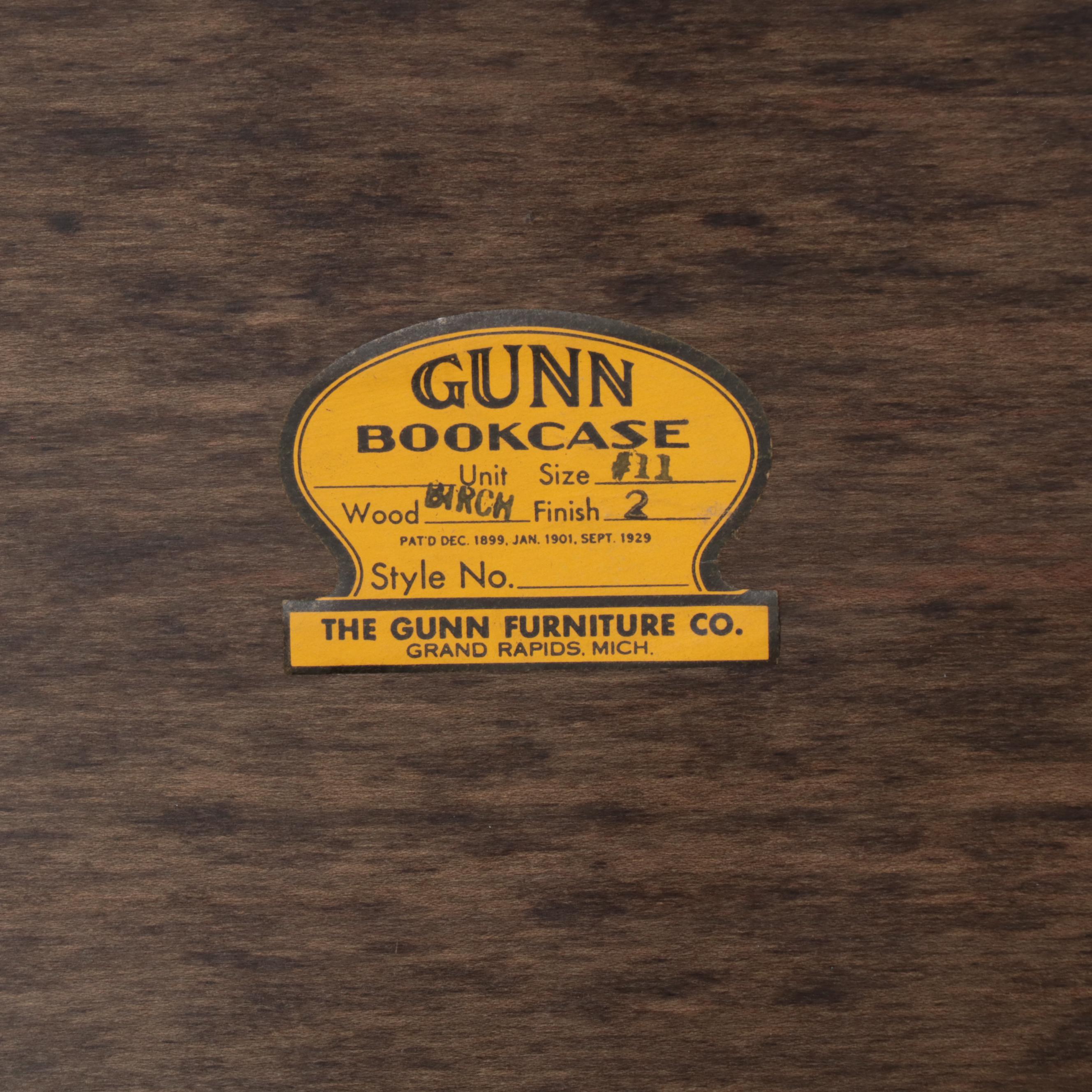 The Gunn Furniture Co. Birch Four-Stack Barrister's Bookcase, 20th Century