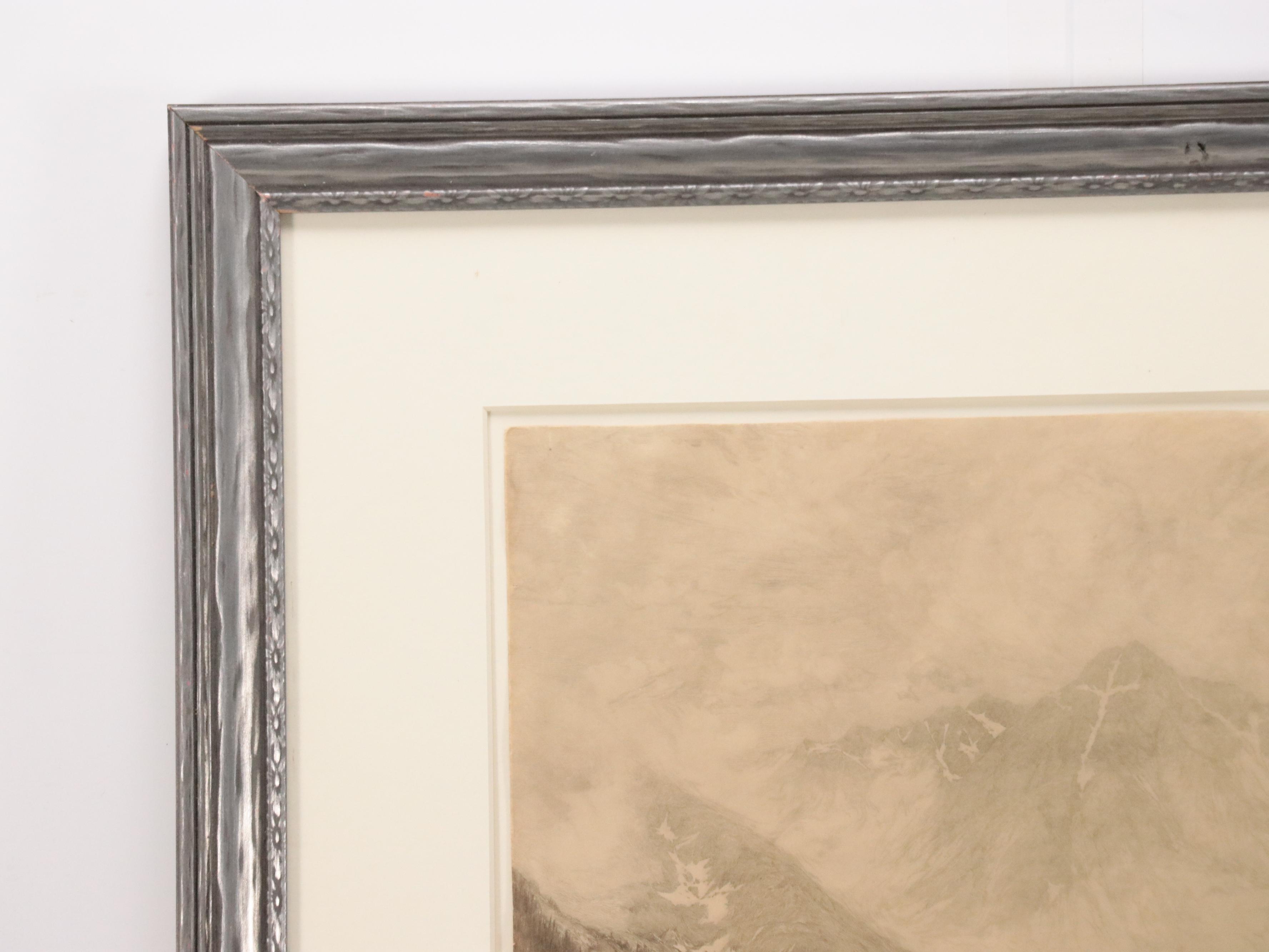 Thomas Moran Etching "Mountain of the Holy Cross," 1888