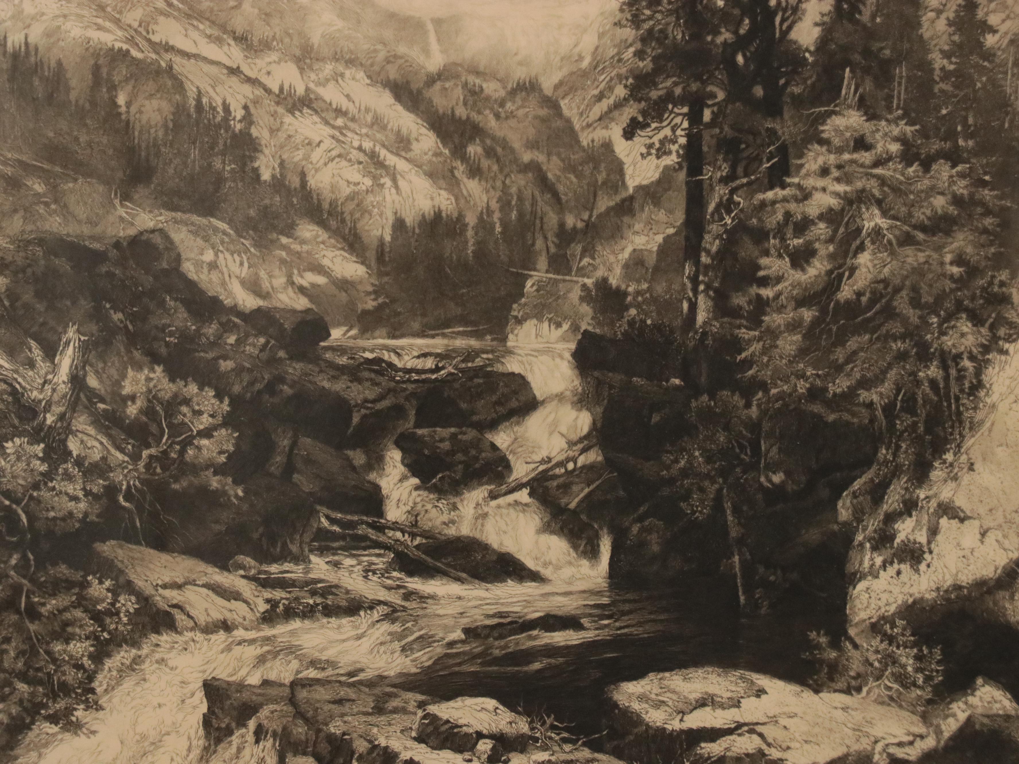 Thomas Moran Etching "Mountain of the Holy Cross," 1888