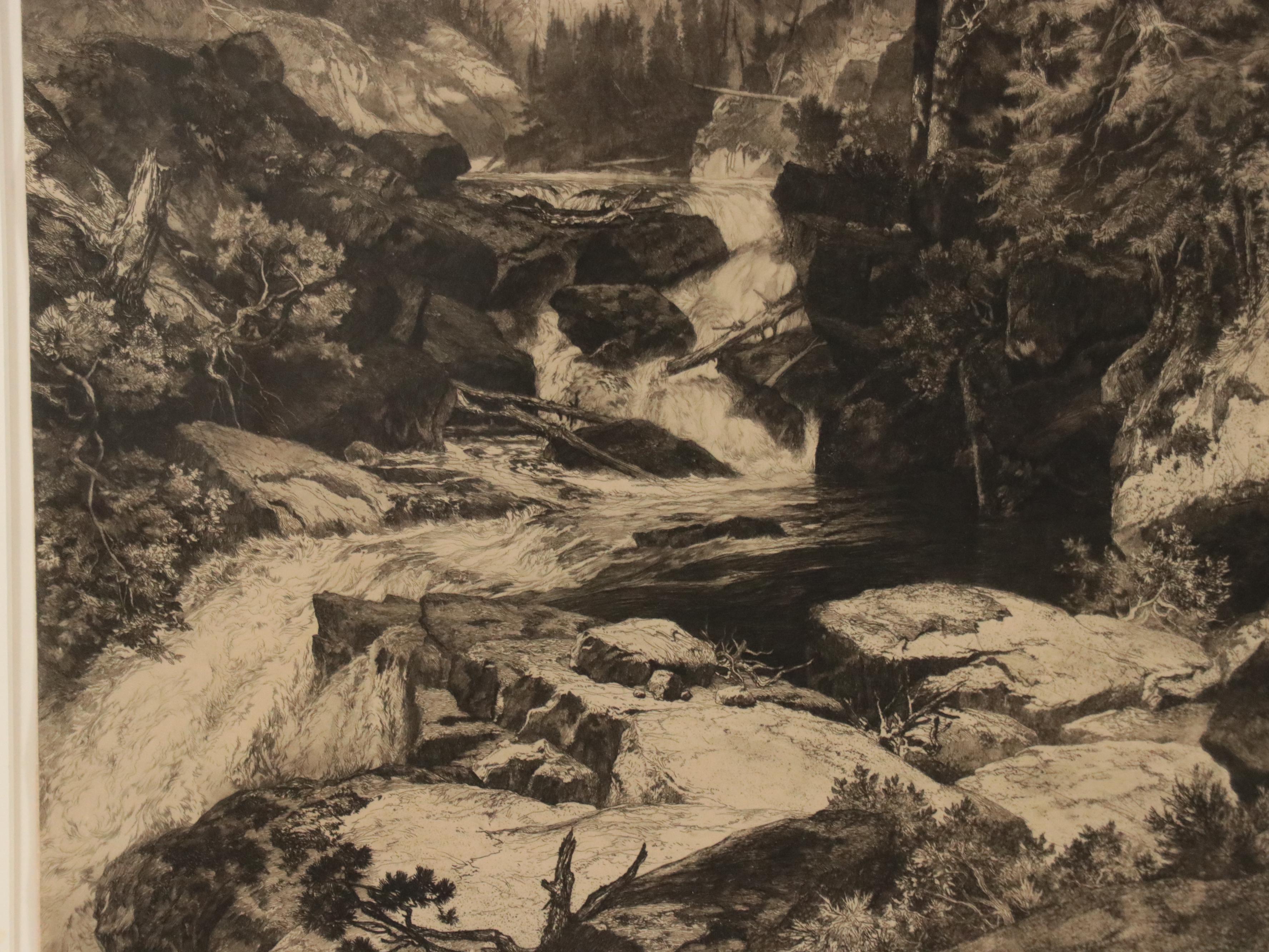 Thomas Moran Etching "Mountain of the Holy Cross," 1888