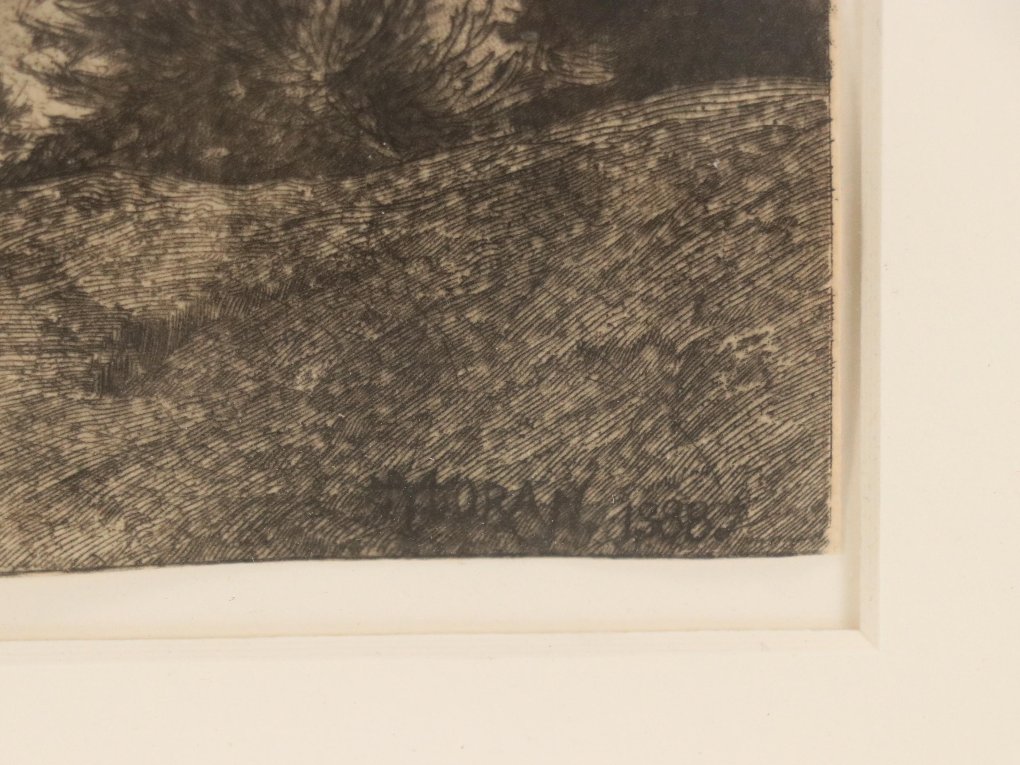 Thomas Moran Etching "Mountain of the Holy Cross," 1888