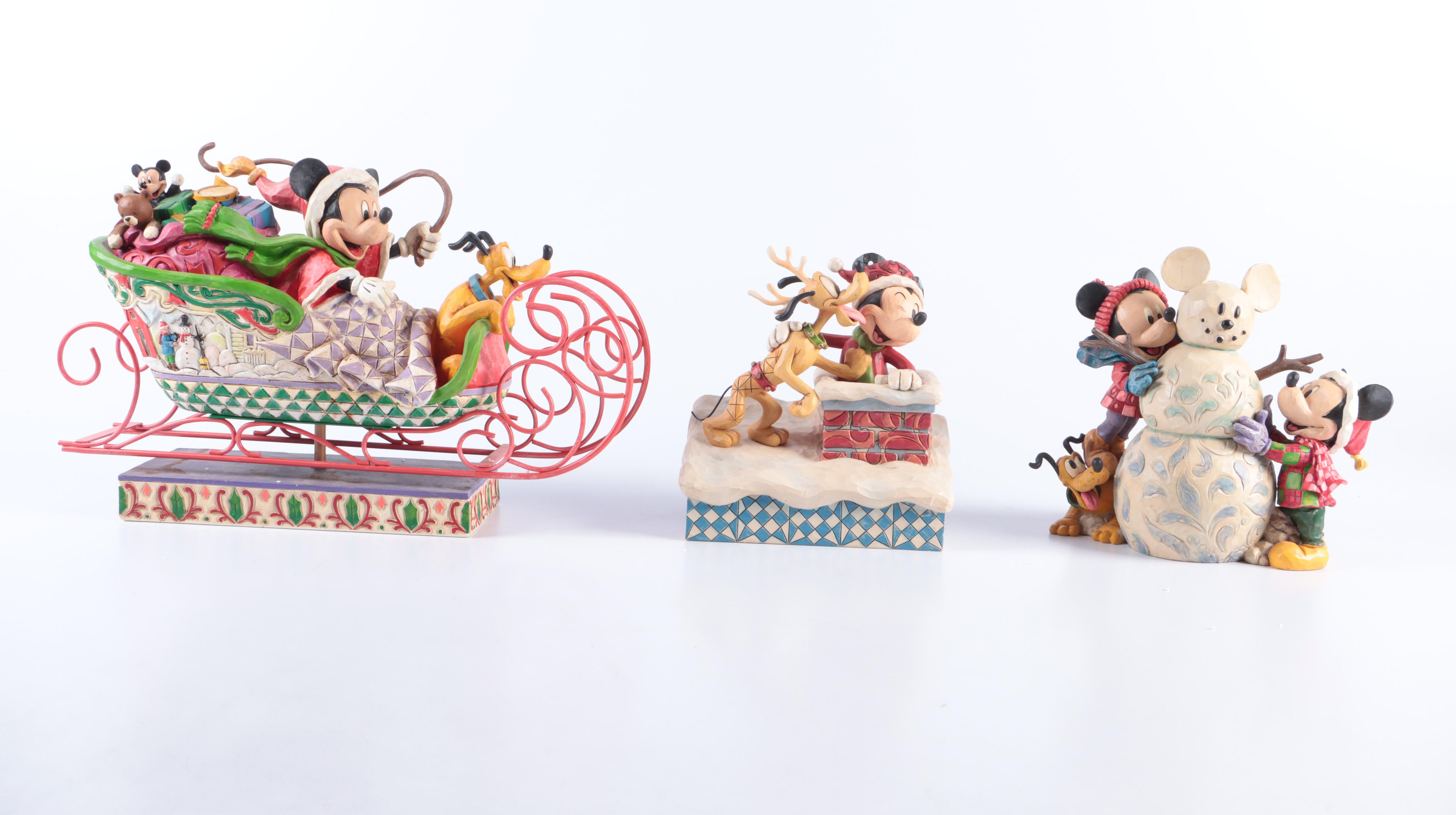 Jim Shore "Laughing All The Way" and Other Disney Showcase Figurines