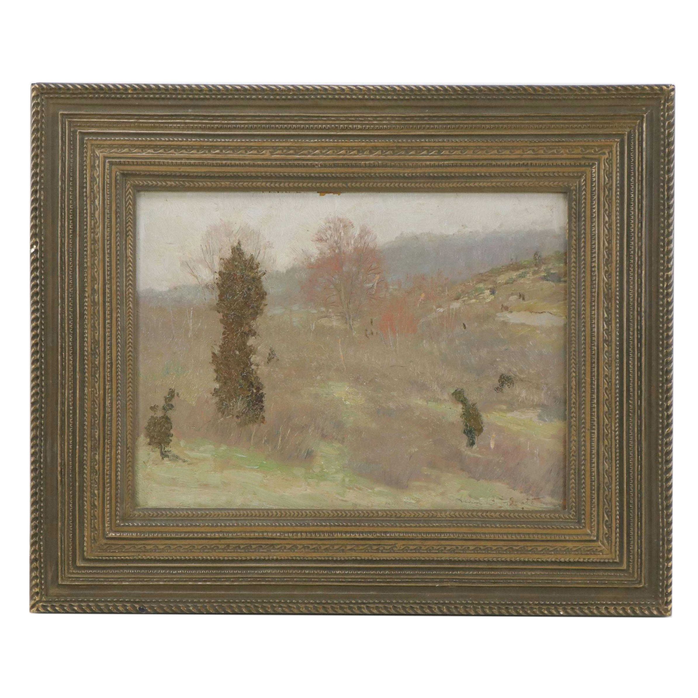 Alexander Scott Landscape Oil Painting, Early 20th Century