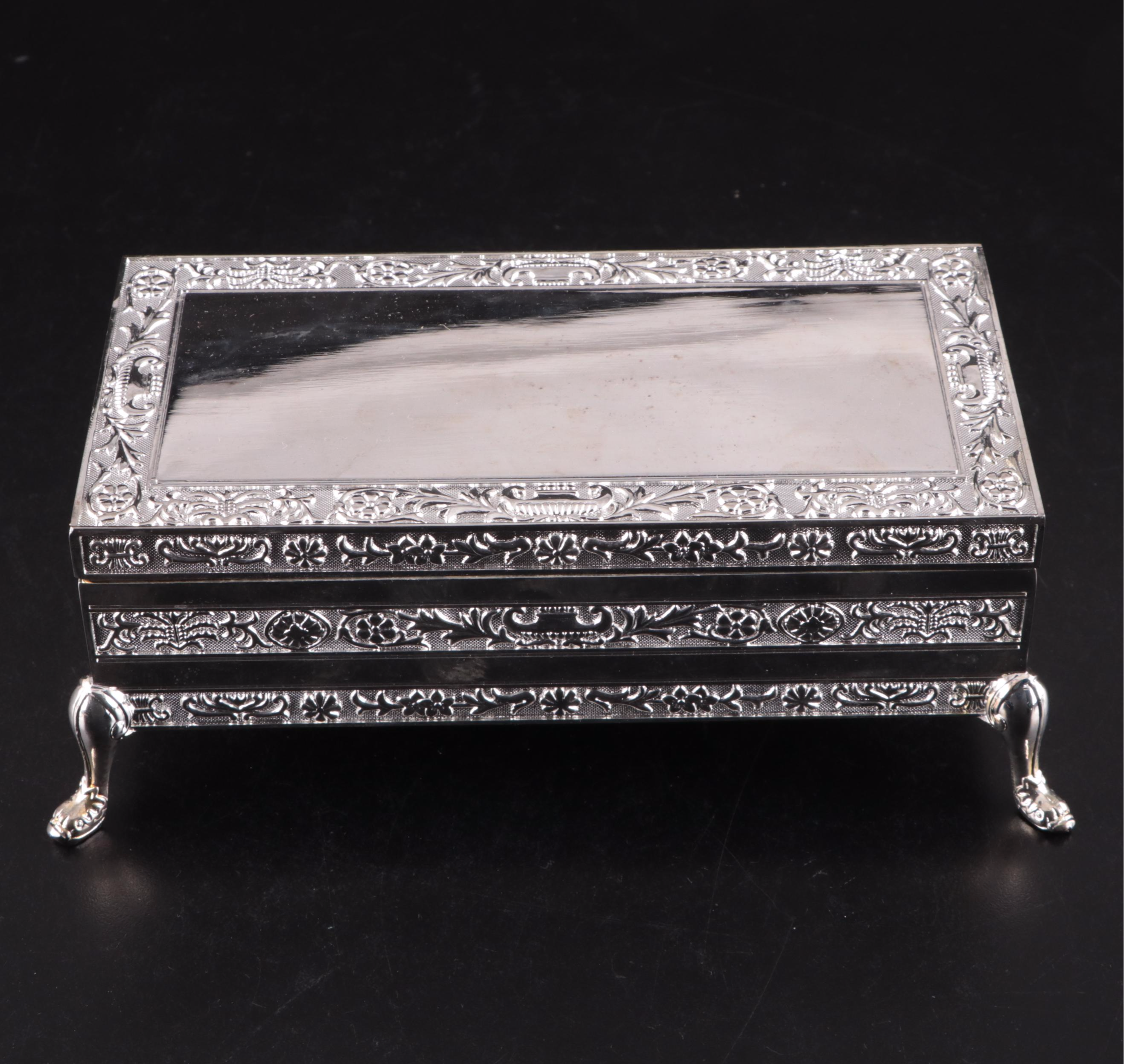 Collection of Brushed Metal and Velvet Lined Pill Boxes