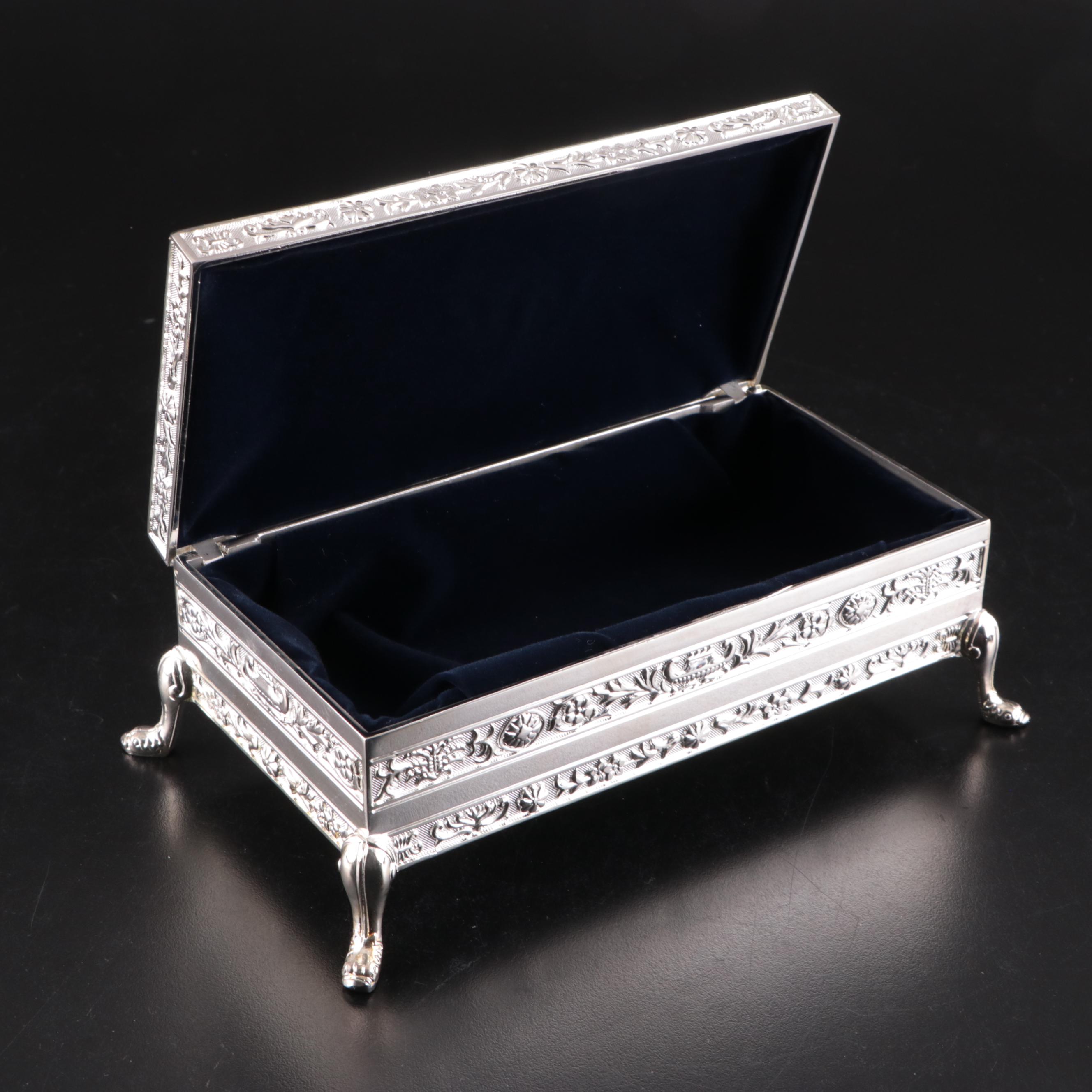 Collection of Brushed Metal and Velvet Lined Pill Boxes