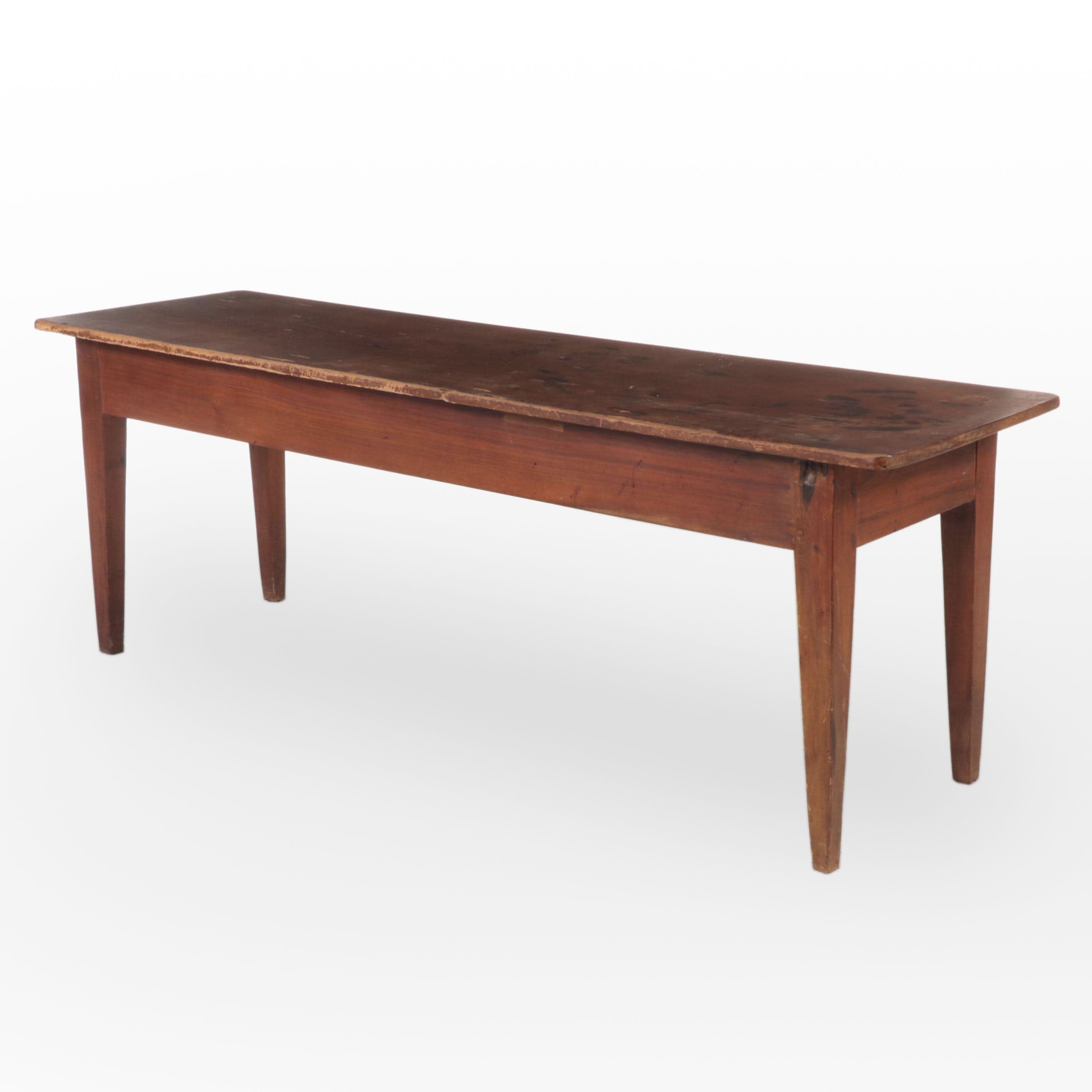 American Primitive Walnut Harvest Table