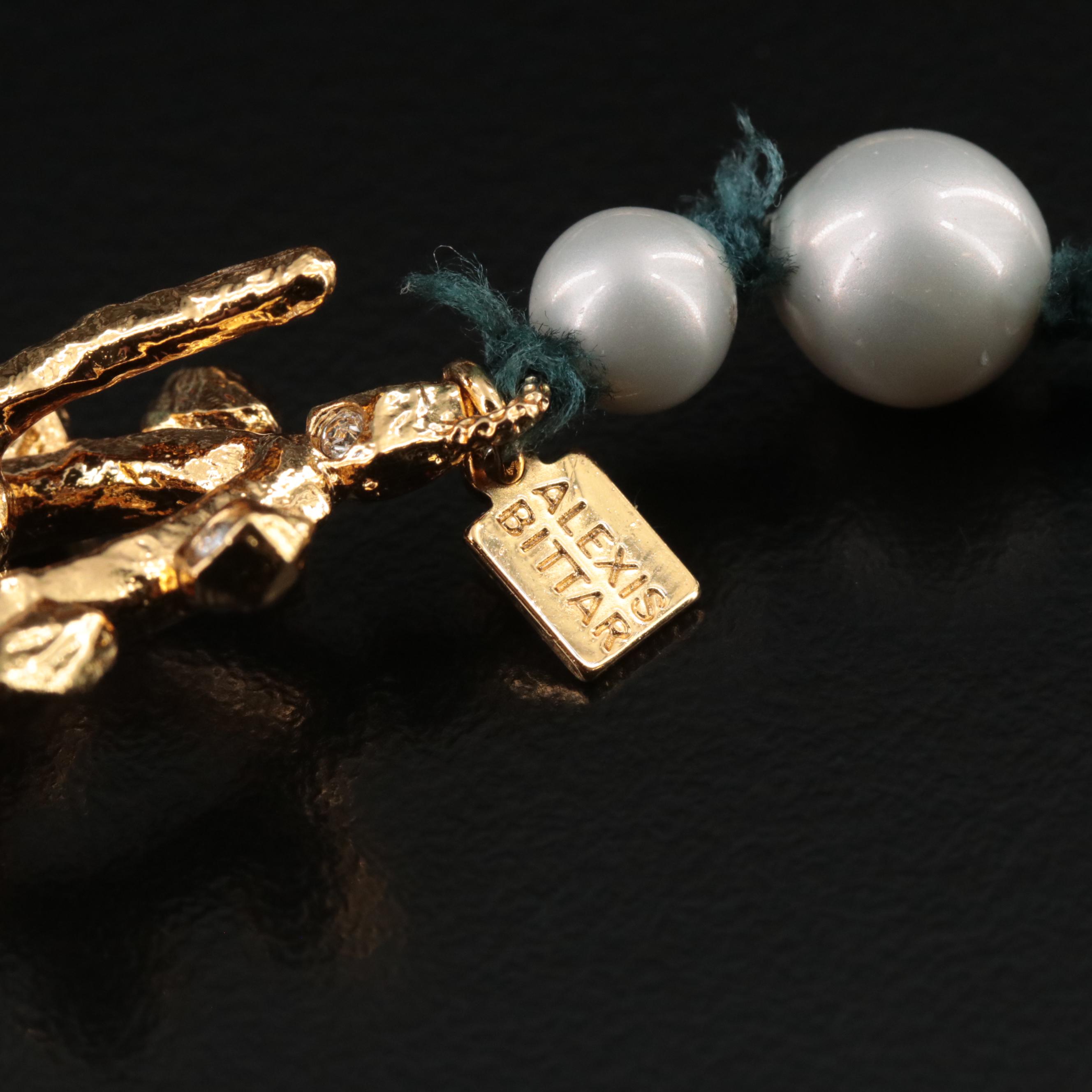 Alexis Bittar Necklace with Crystal and Faux Pearls