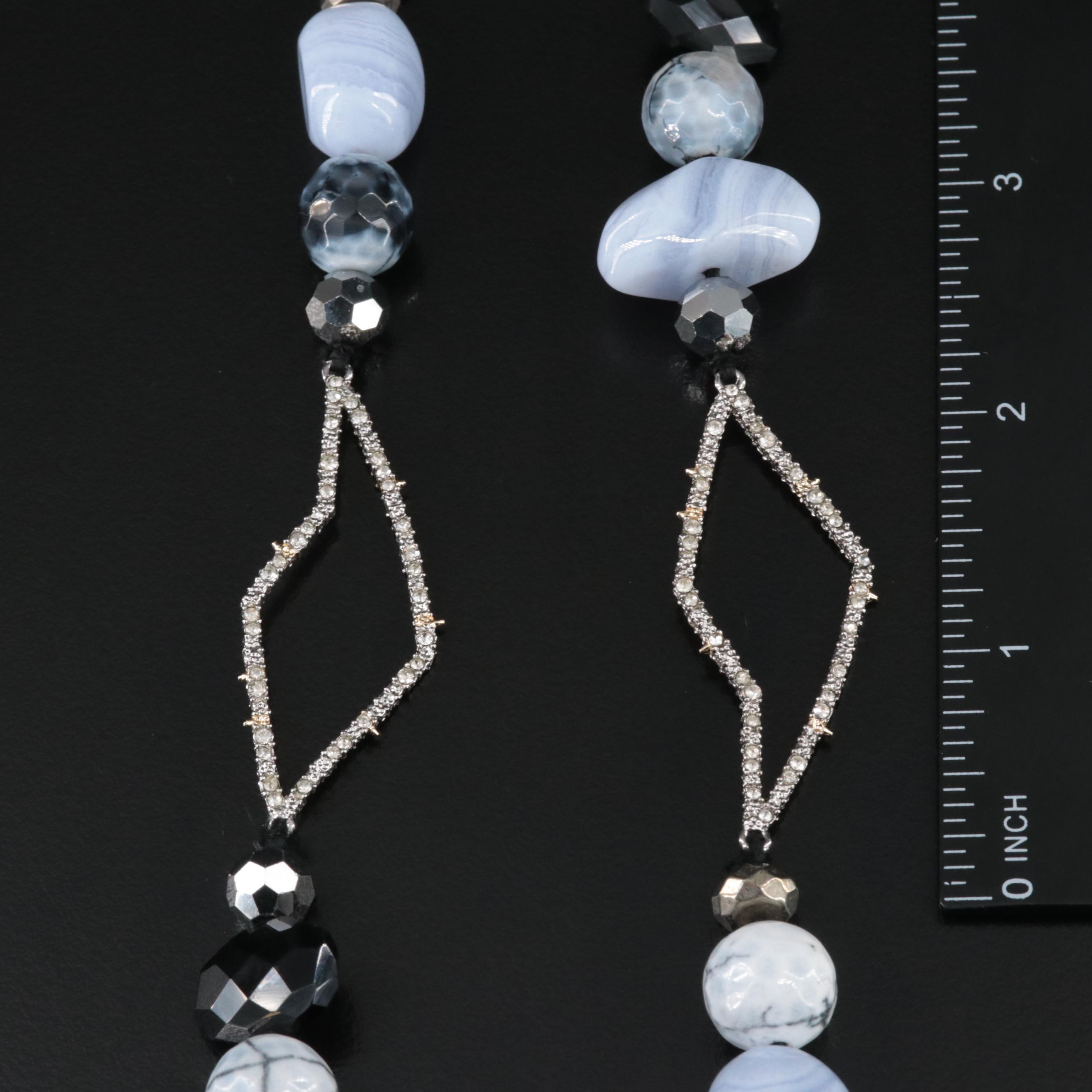 Alexis Bittar Necklace Featuring Agate, Black Onyx and Crystal