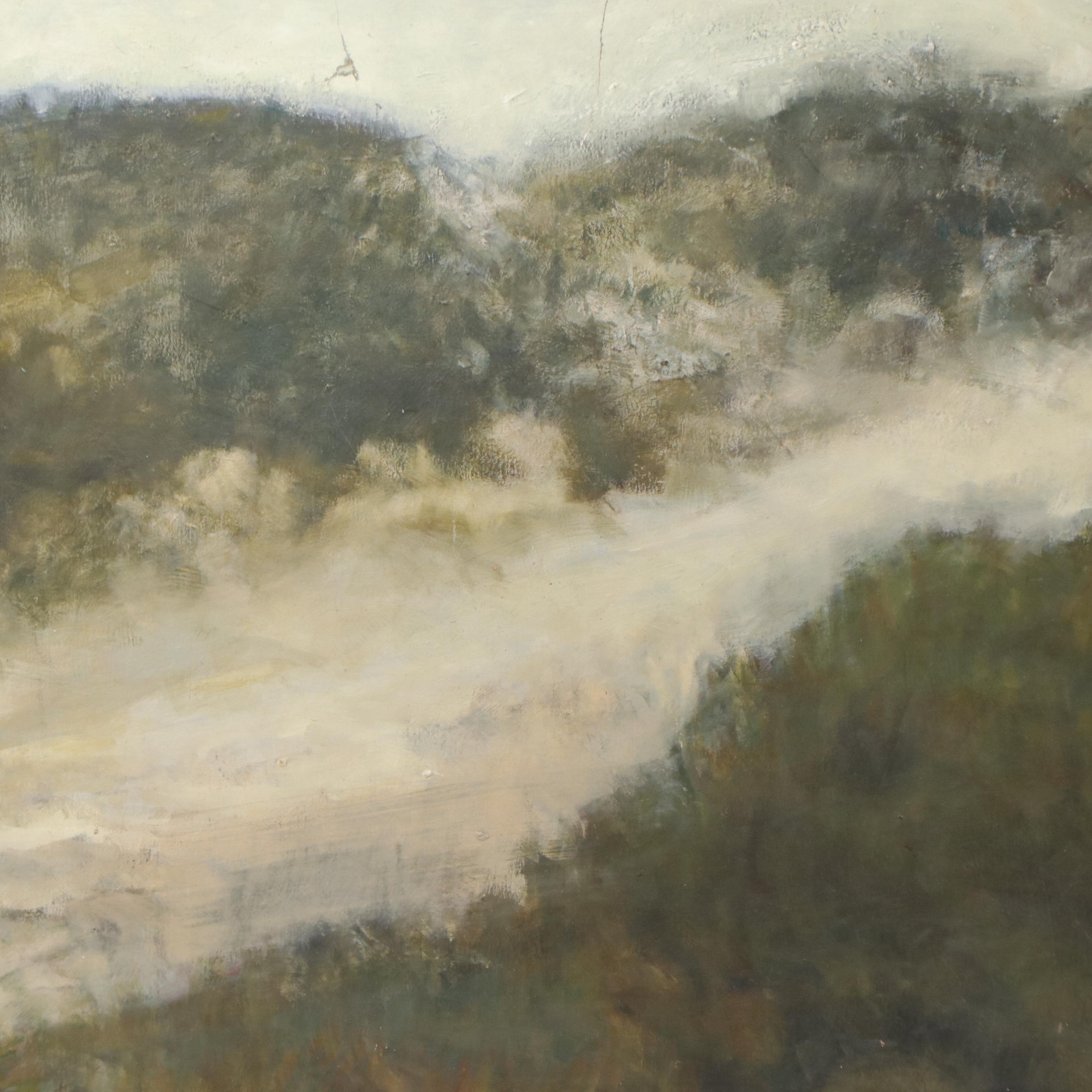 Abstracted Atmospheric Landscape Oil Painting