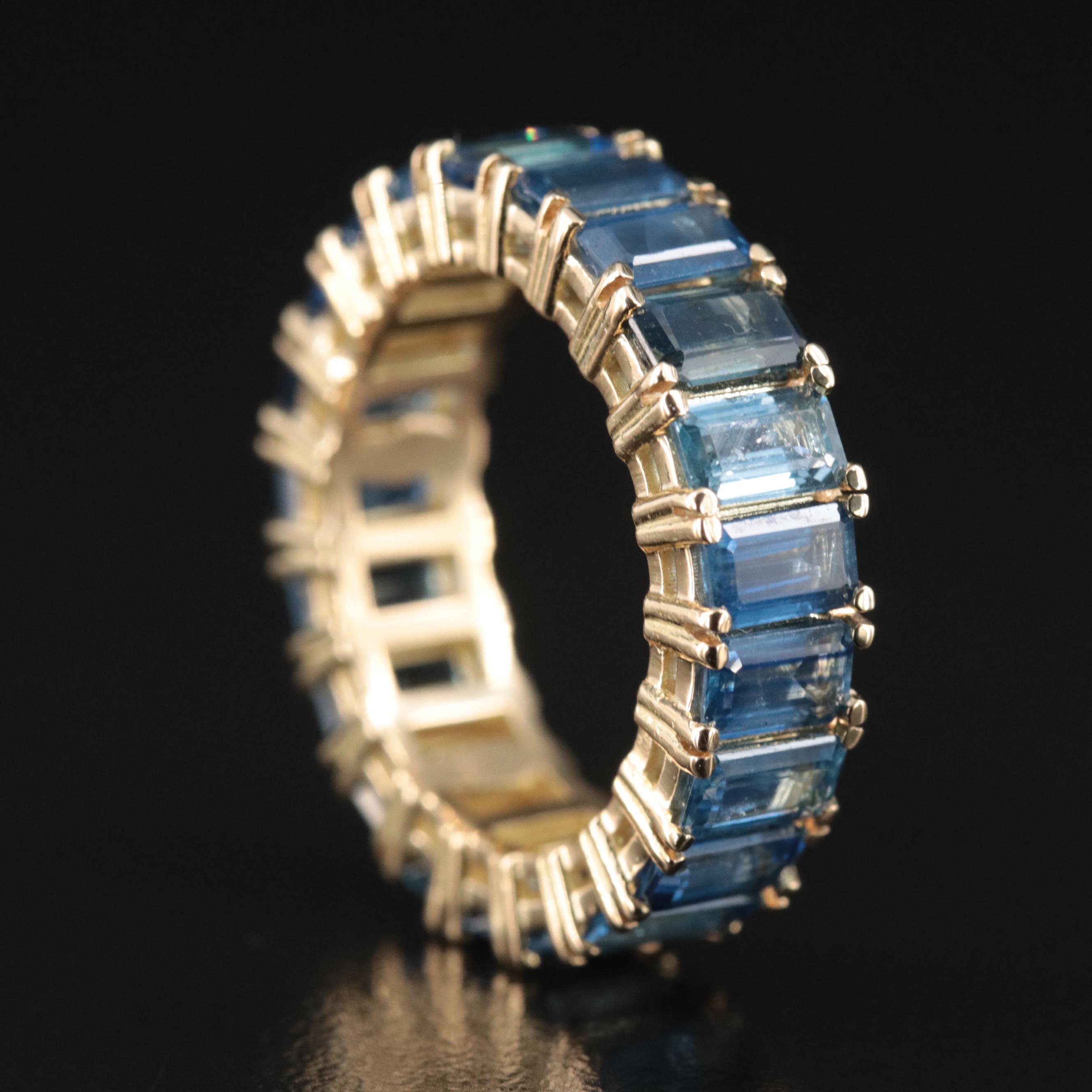 18K Sapphire Eternity Band