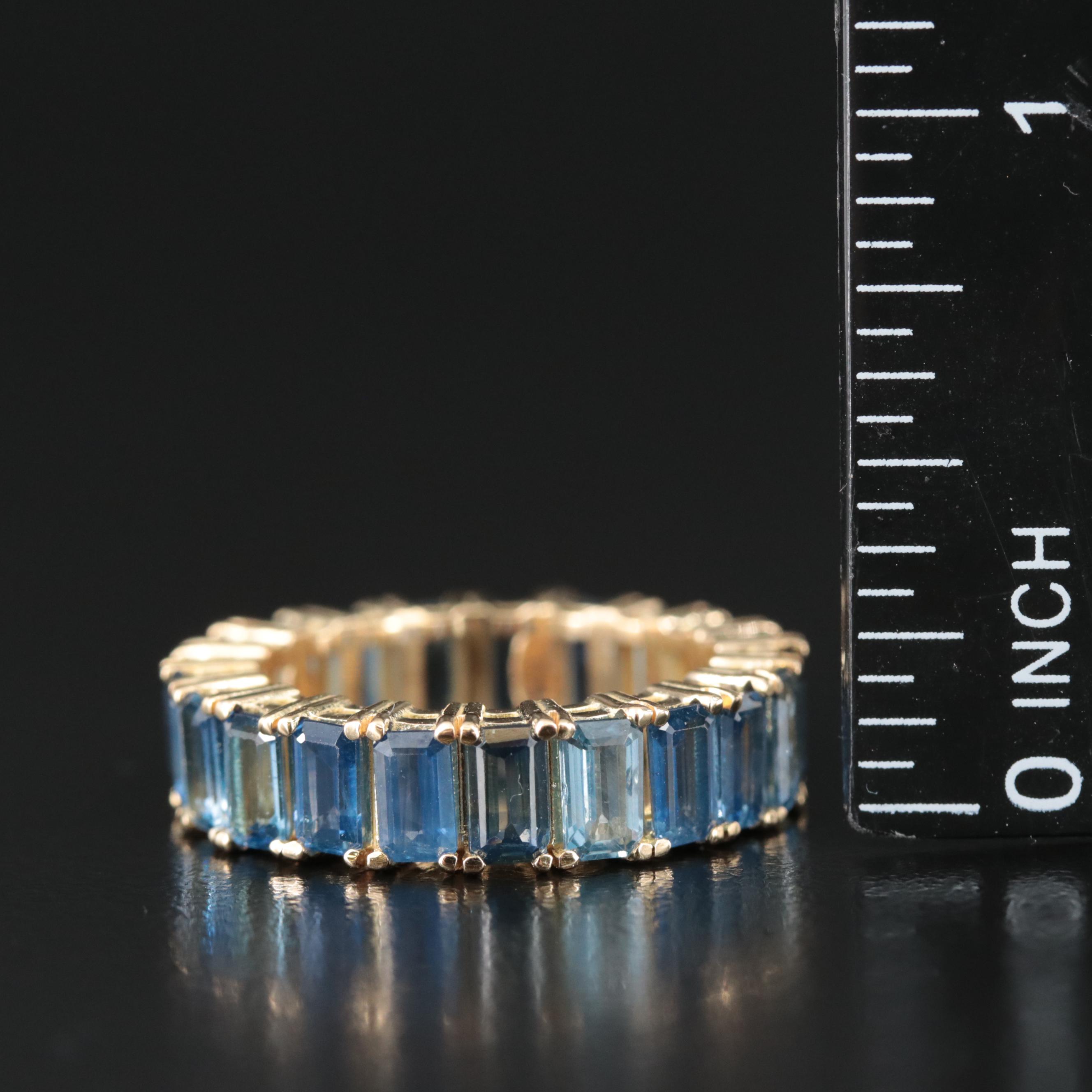 18K Sapphire Eternity Band
