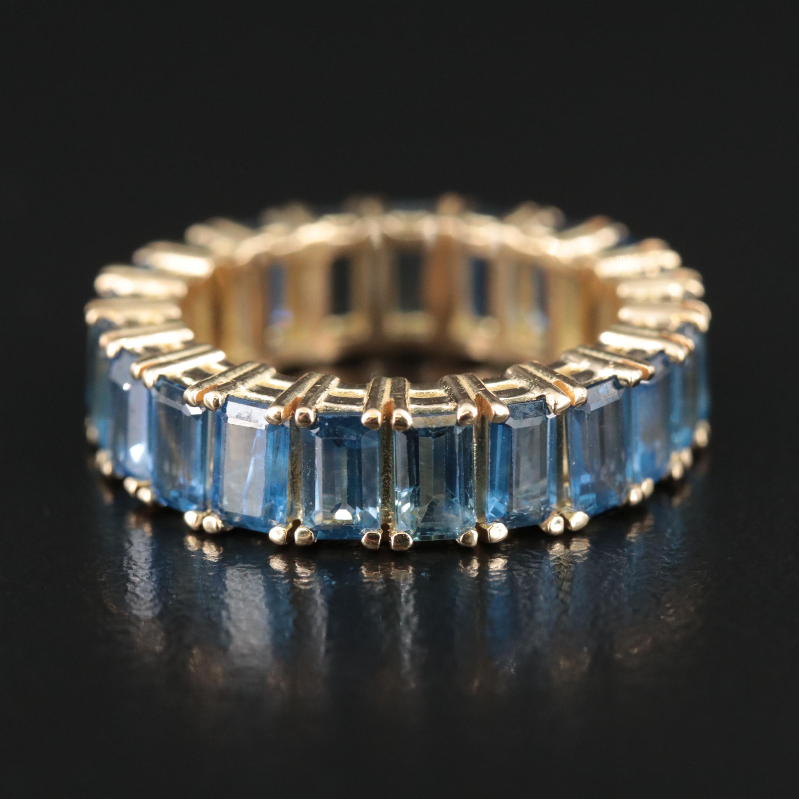 18K Sapphire Eternity Band