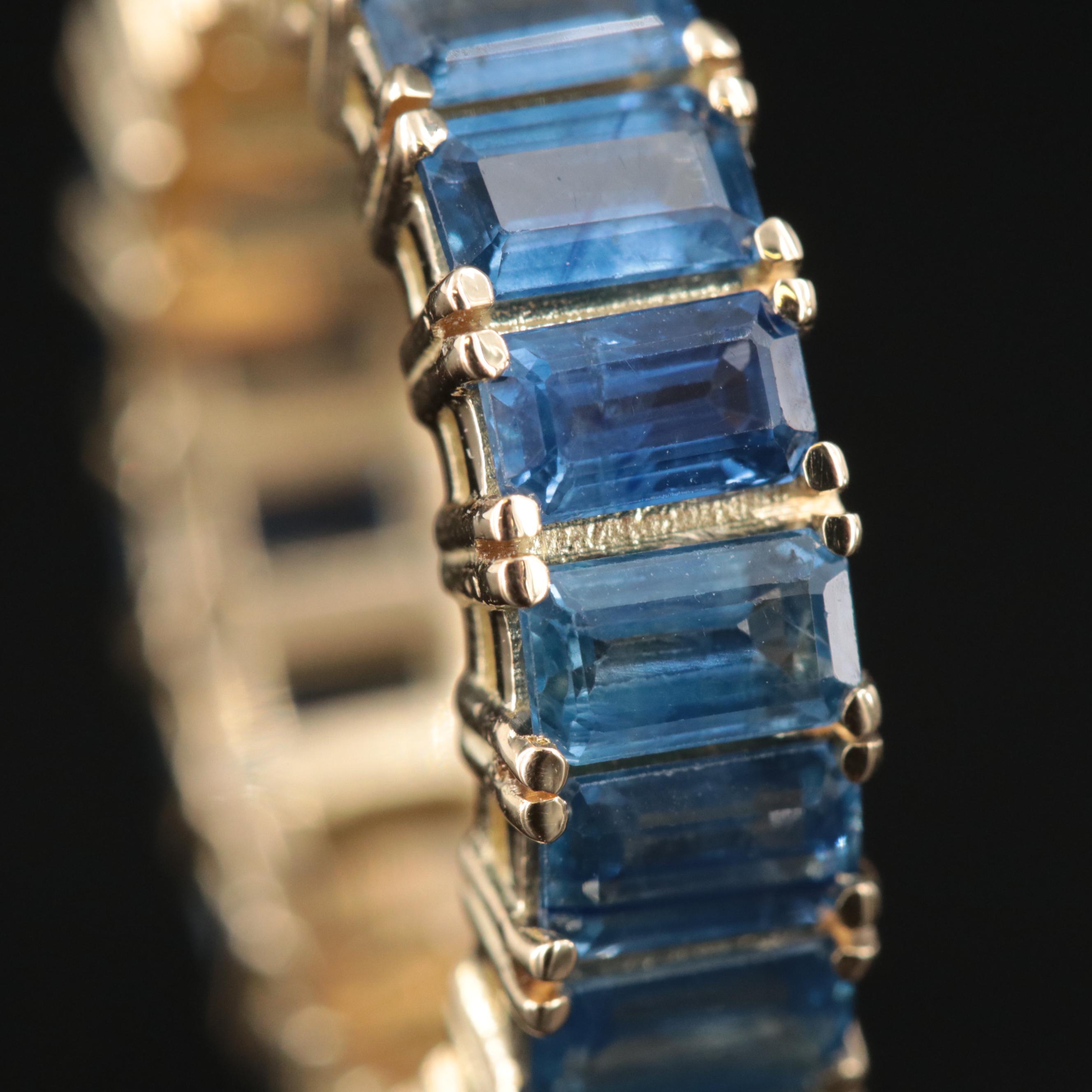 18K Sapphire Eternity Band