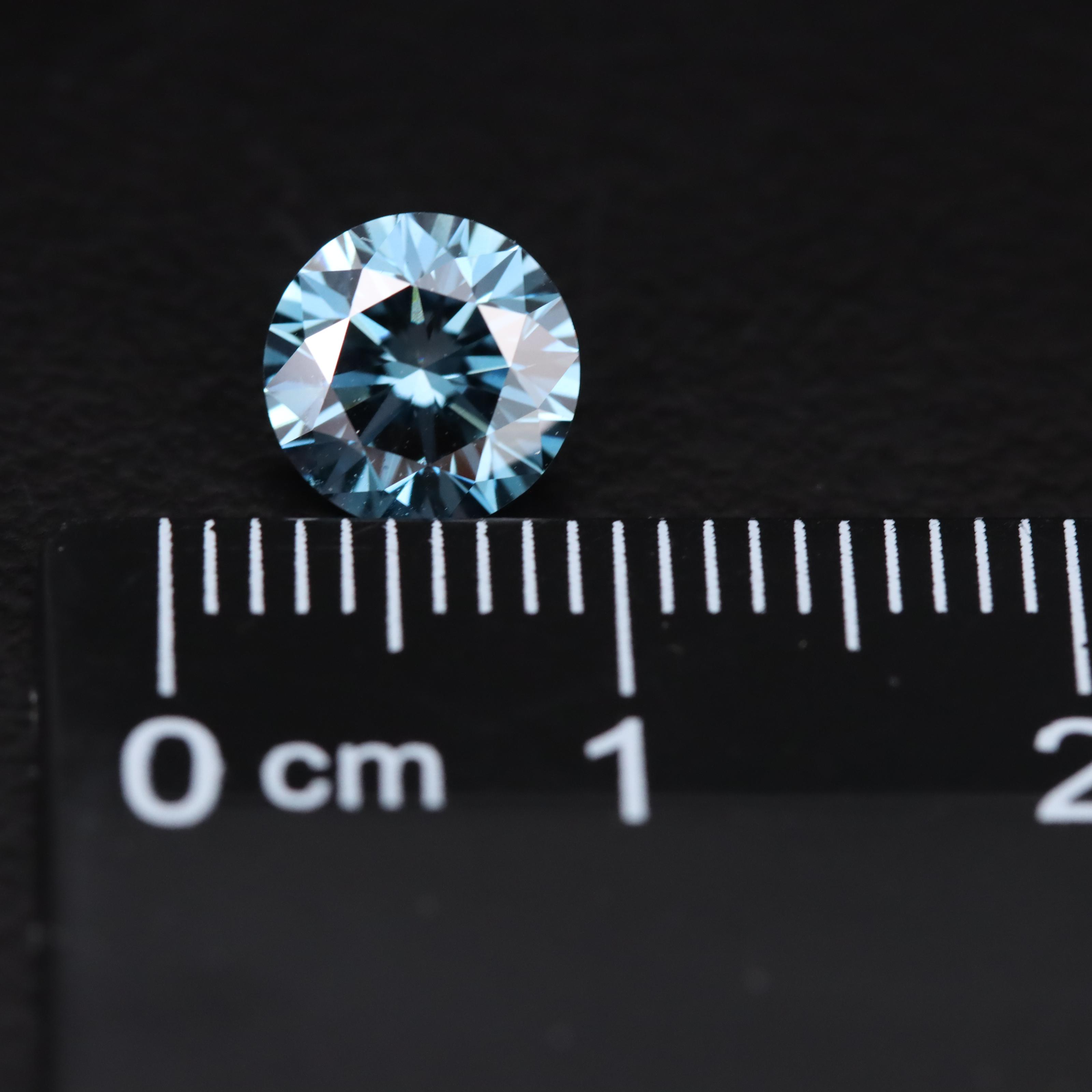 Loose 1.39 CT Fancy Dark Blue Diamond