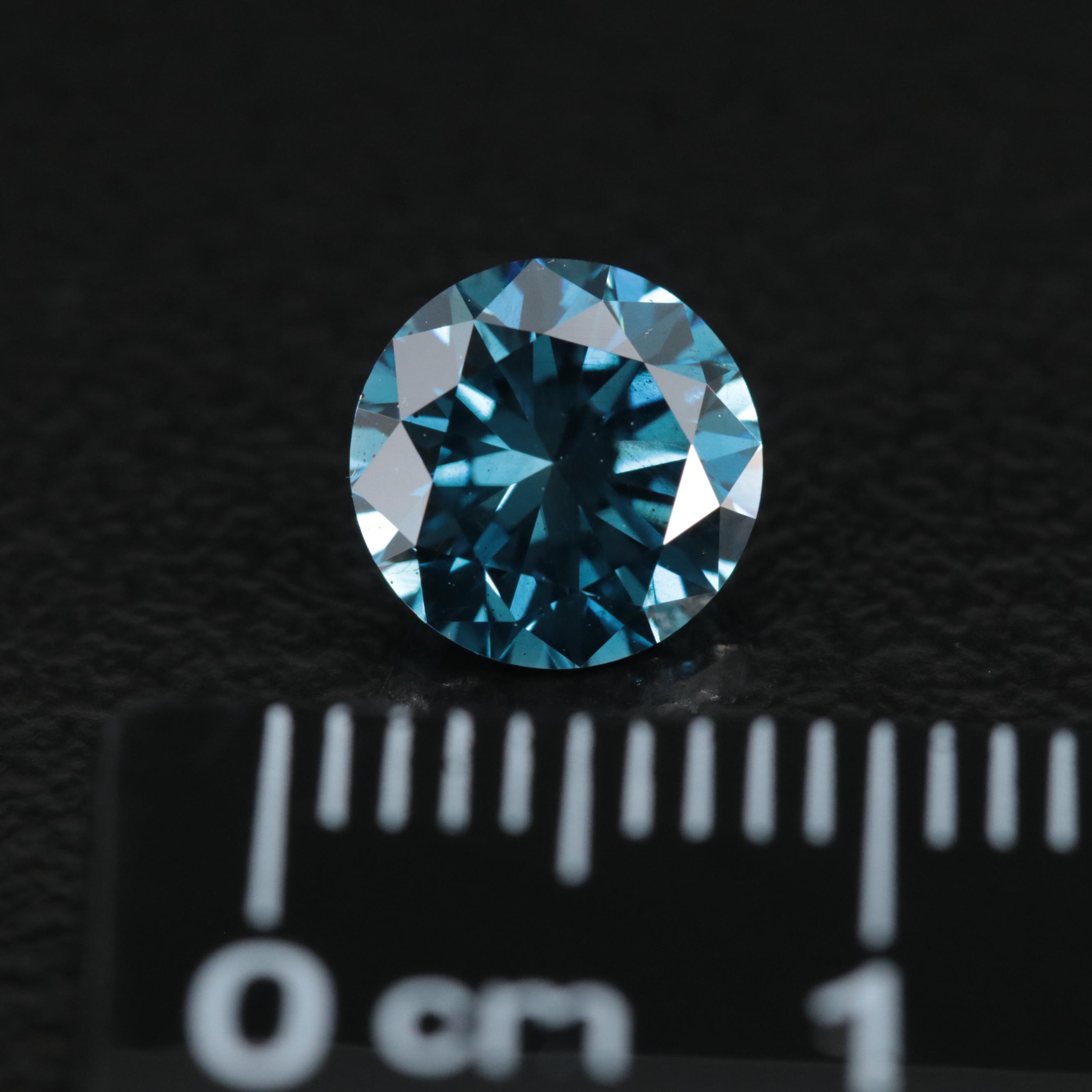 Loose 1.38 CT Fancy Deep Blue Diamond