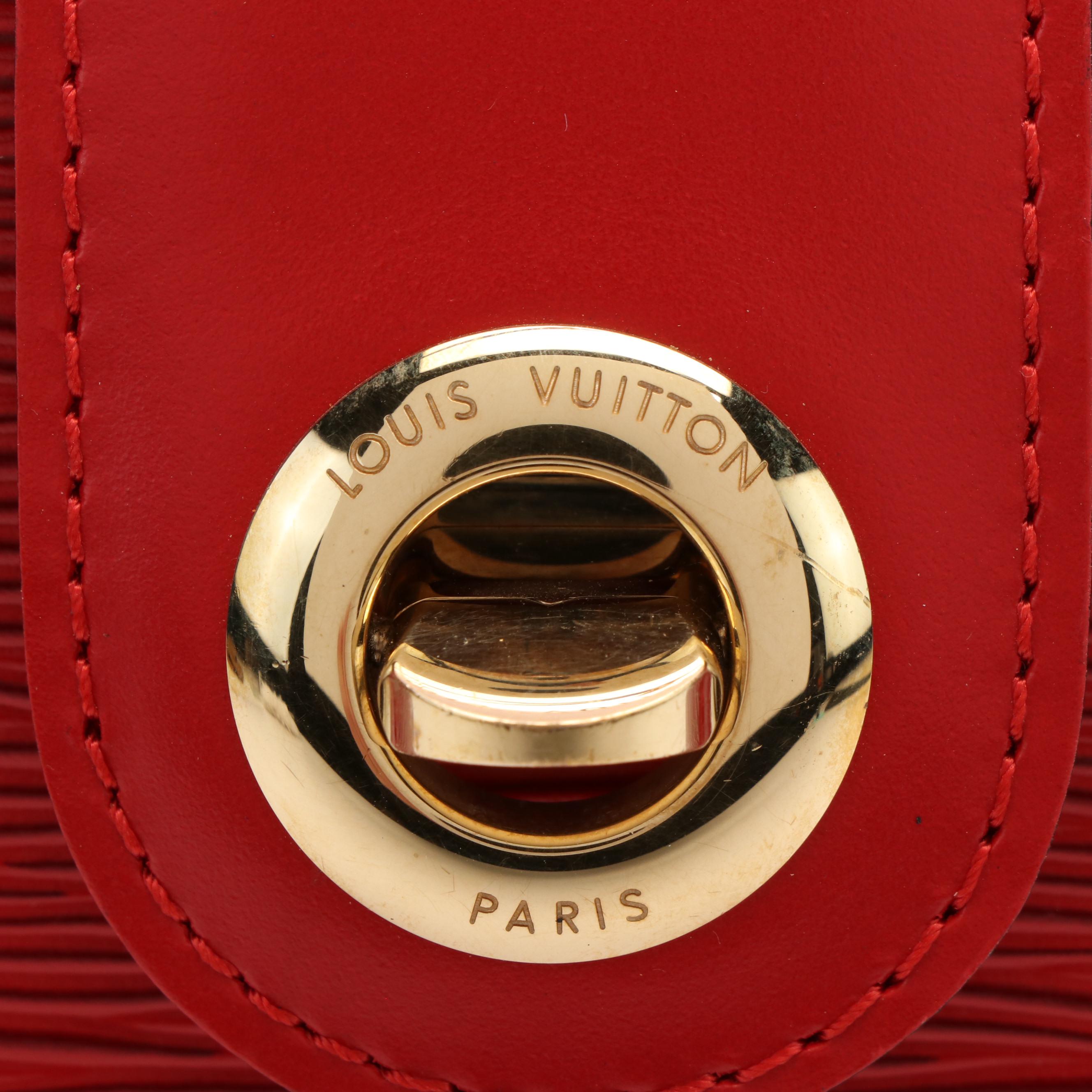 Louis Vuitton Capucines Crossbody in Red Epi Leather