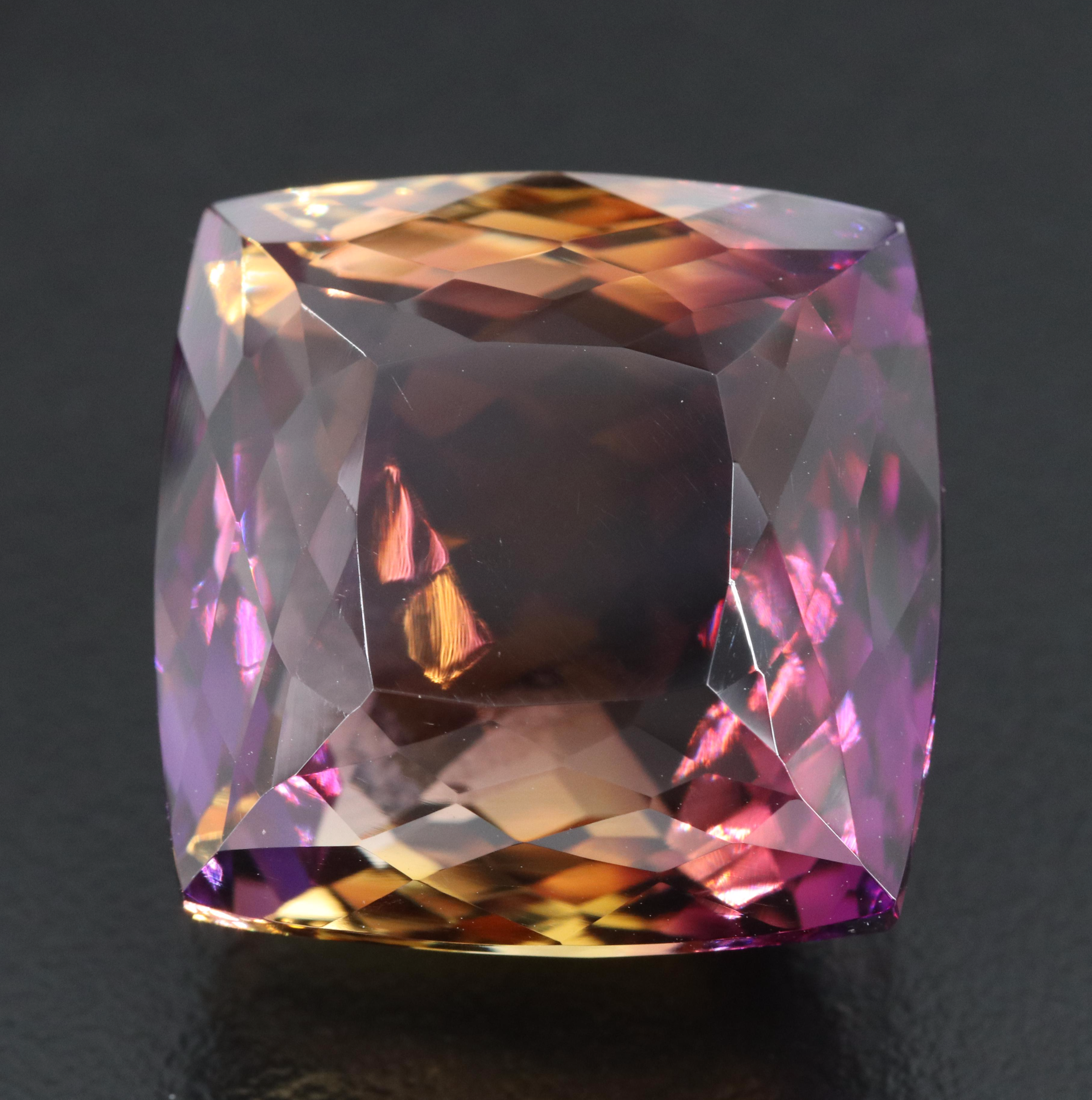 Loose 66.55 CT Faceted Ametrine