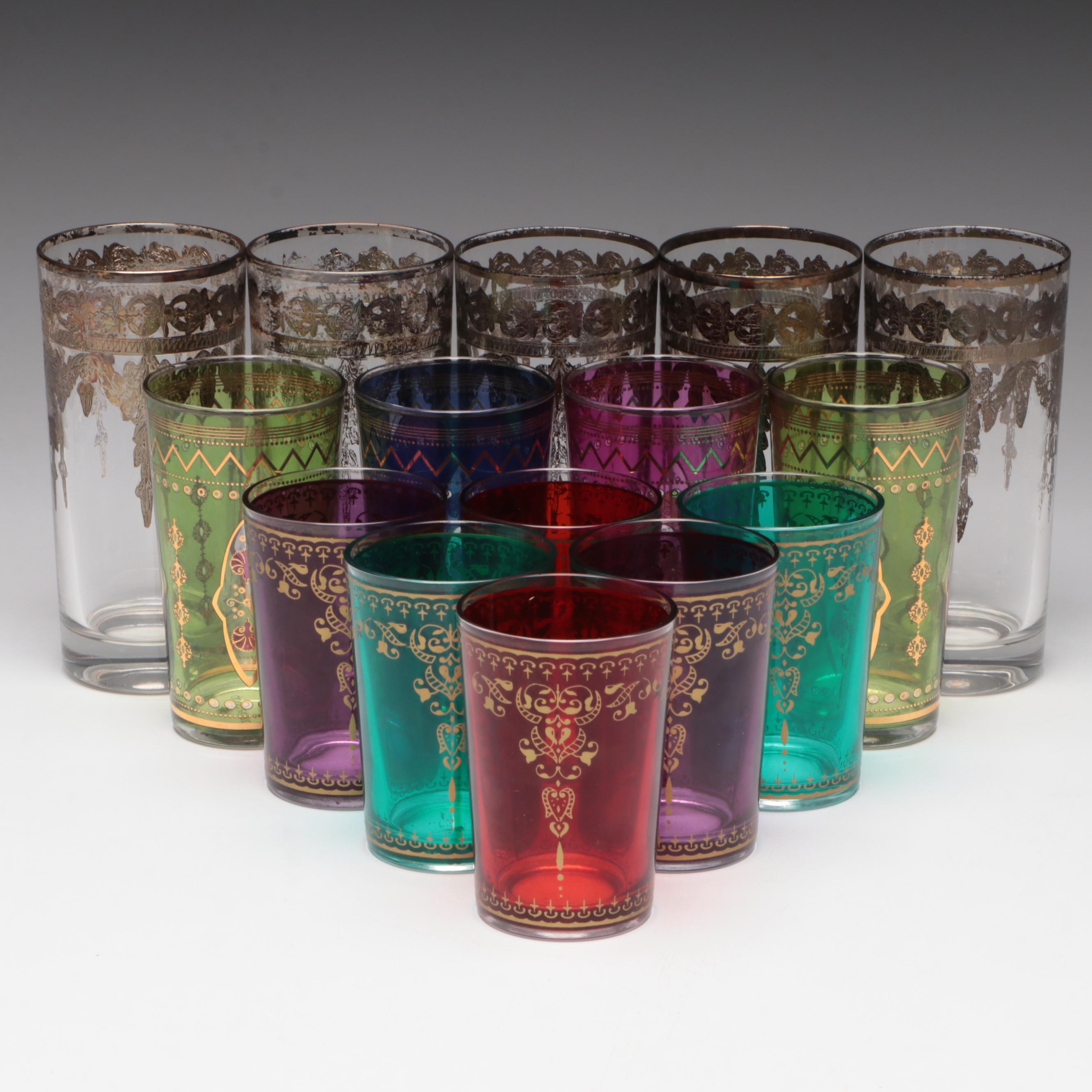 Arte Italica Glass Highball Glasses with Good Earth and Other Tumblers