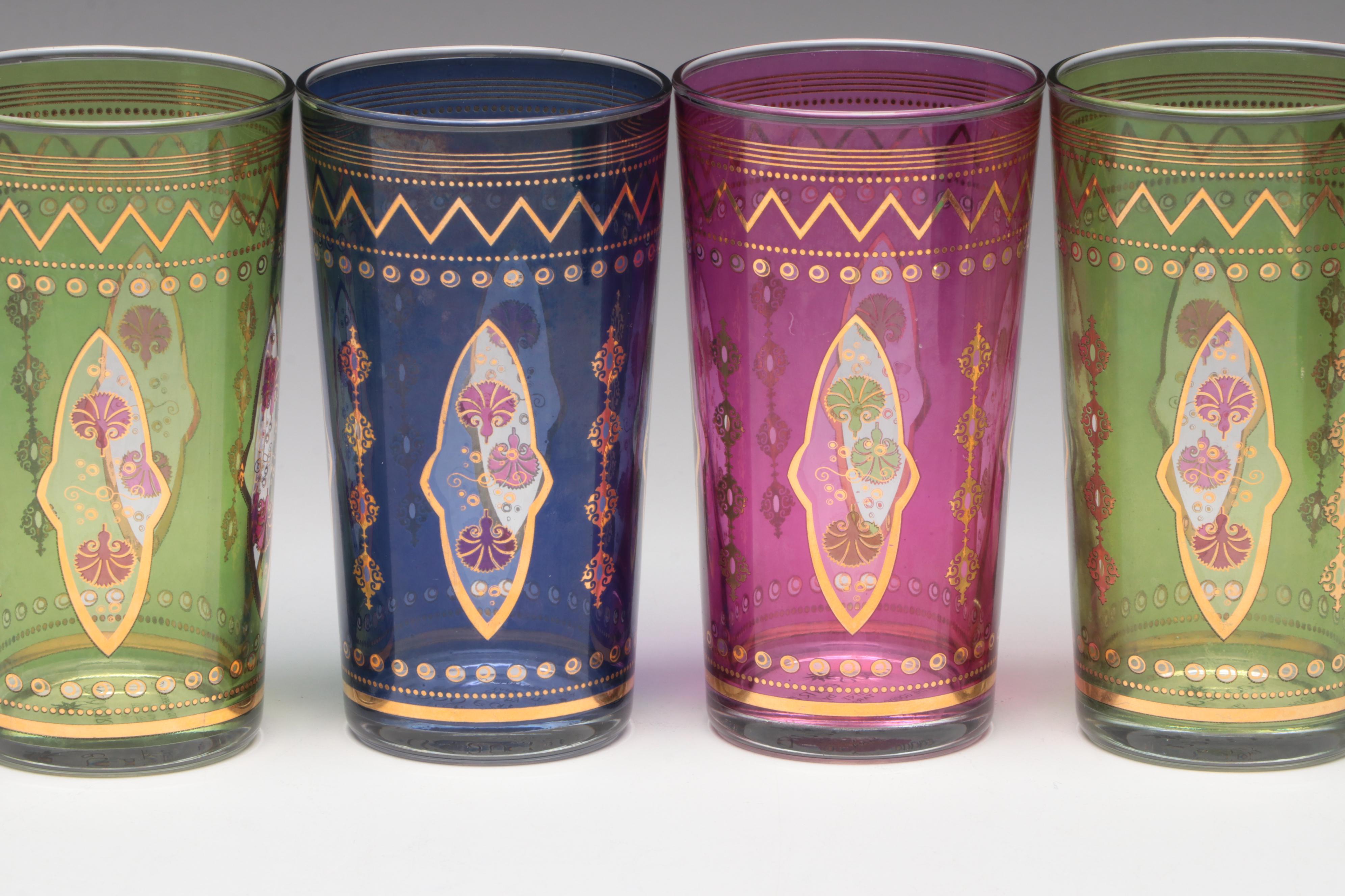 Arte Italica Glass Highball Glasses with Good Earth and Other Tumblers