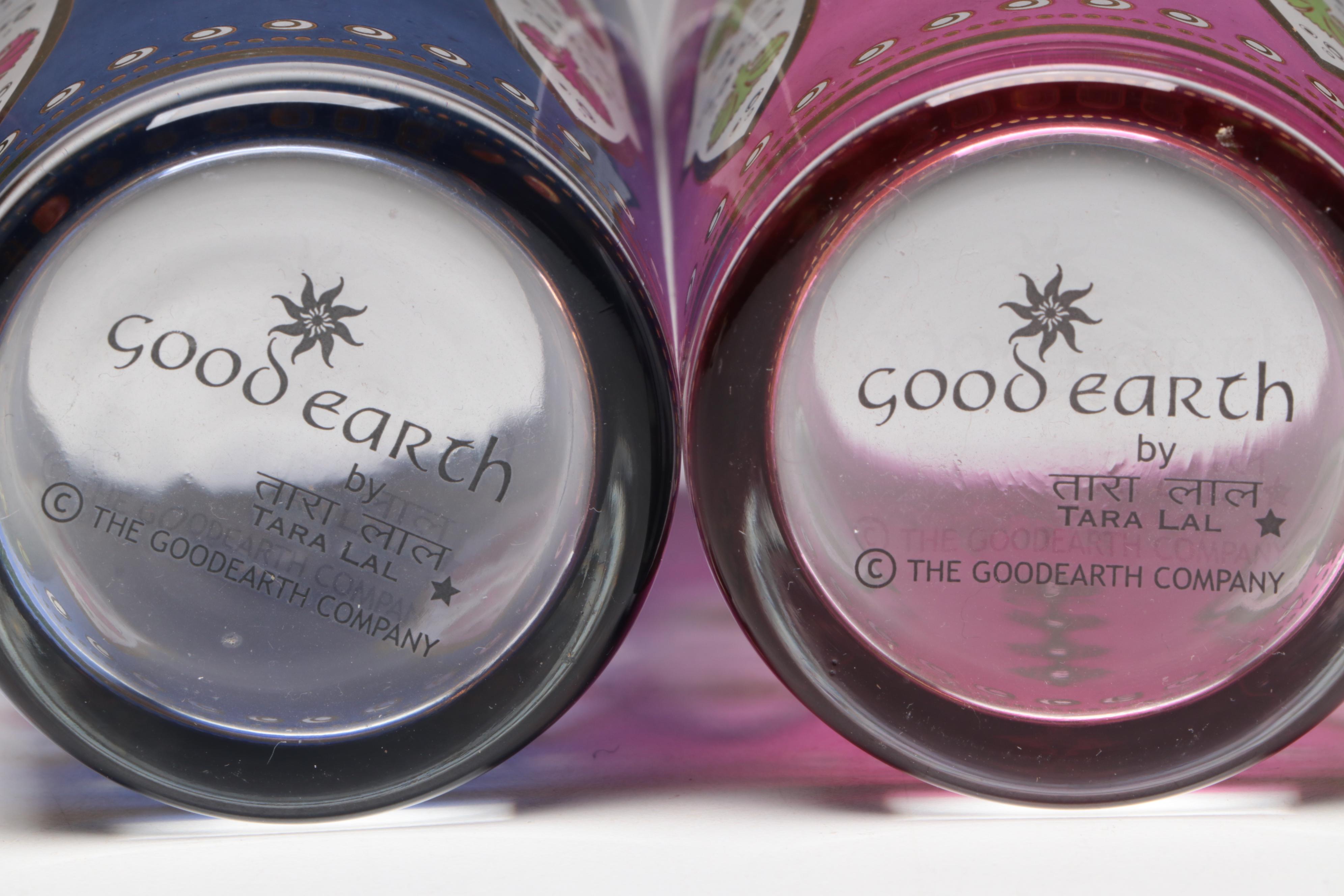 Arte Italica Glass Highball Glasses with Good Earth and Other Tumblers