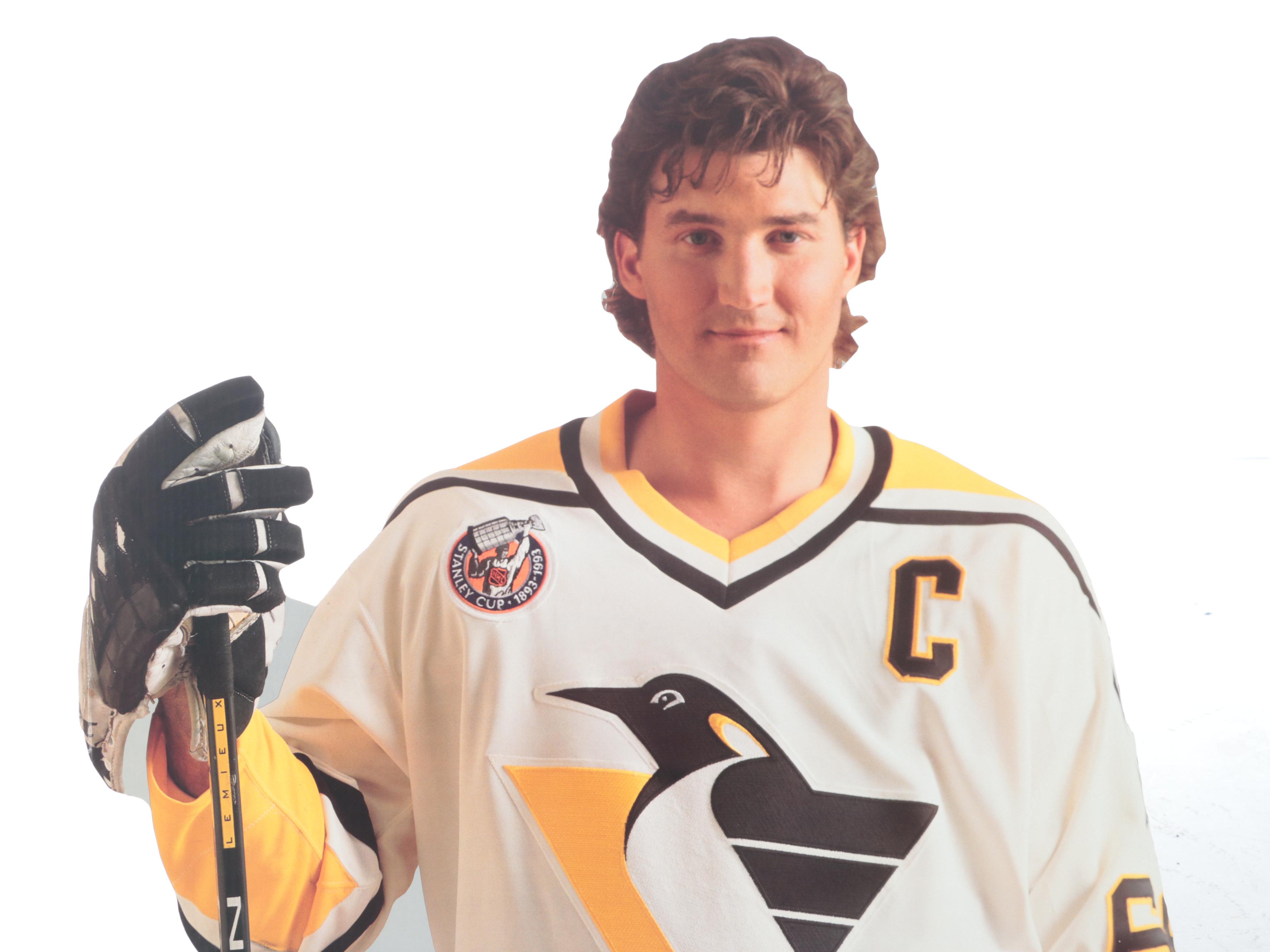 Mario Lemieux Pittsburgh Penguins Cardboard Cutout Standees, Late 20th Century