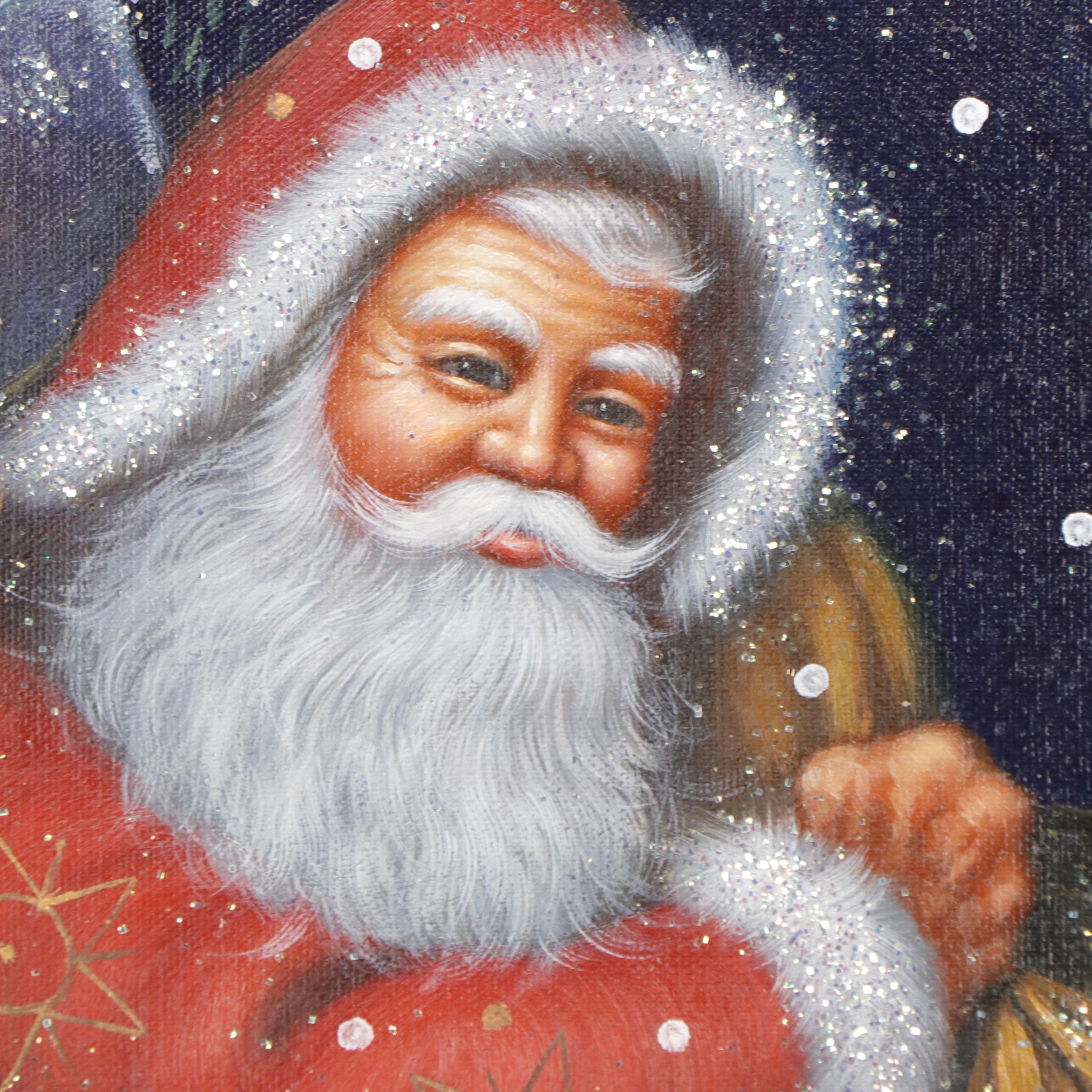 Christopher Radko Mixed Media Oil Painting "Noel Nicholas"