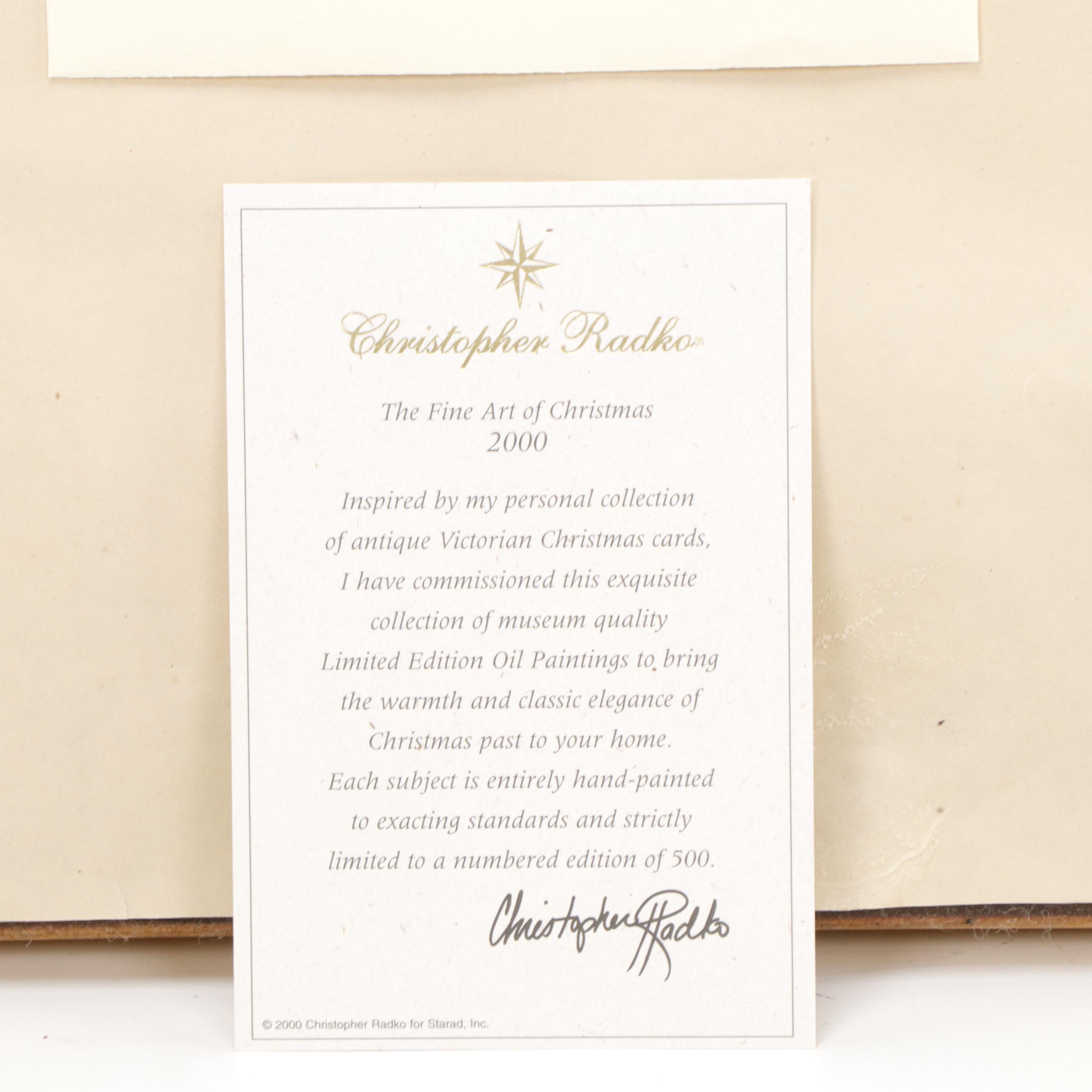 Christopher Radko Mixed Media Oil Painting "Noel Nicholas"