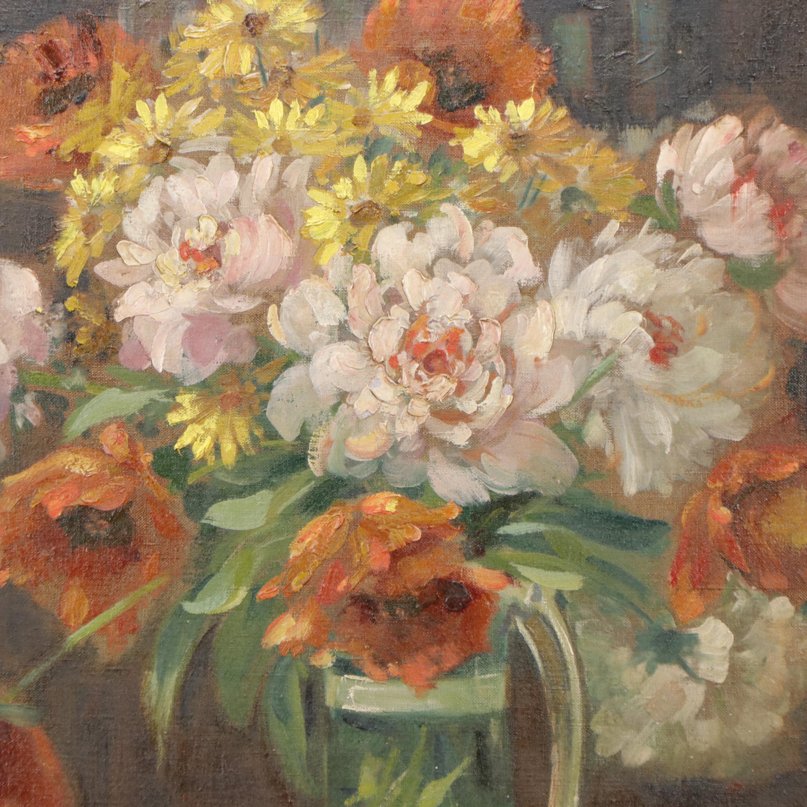 Martin Rettig Floral Still Life Oil Painting