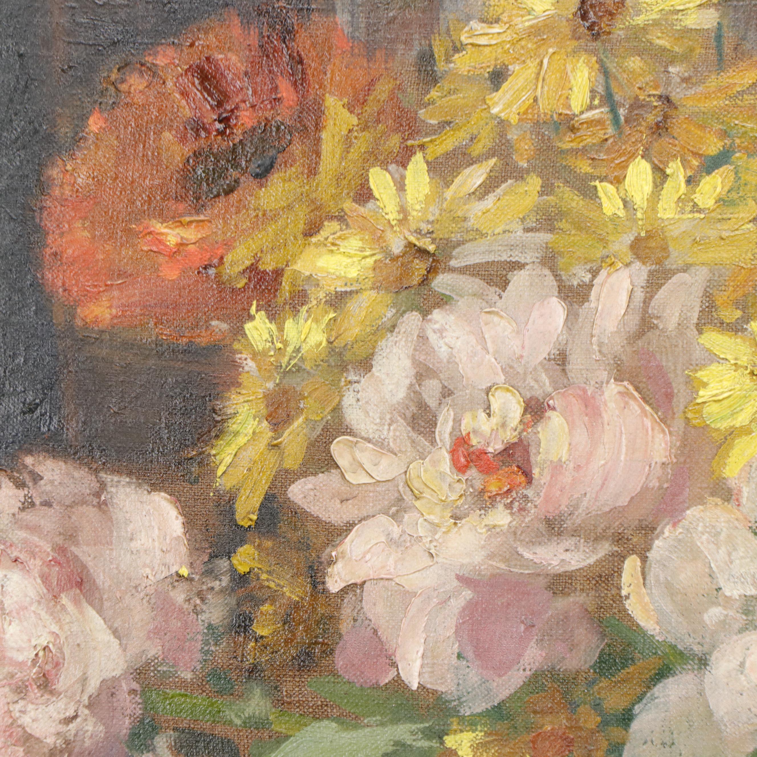 Martin Rettig Floral Still Life Oil Painting