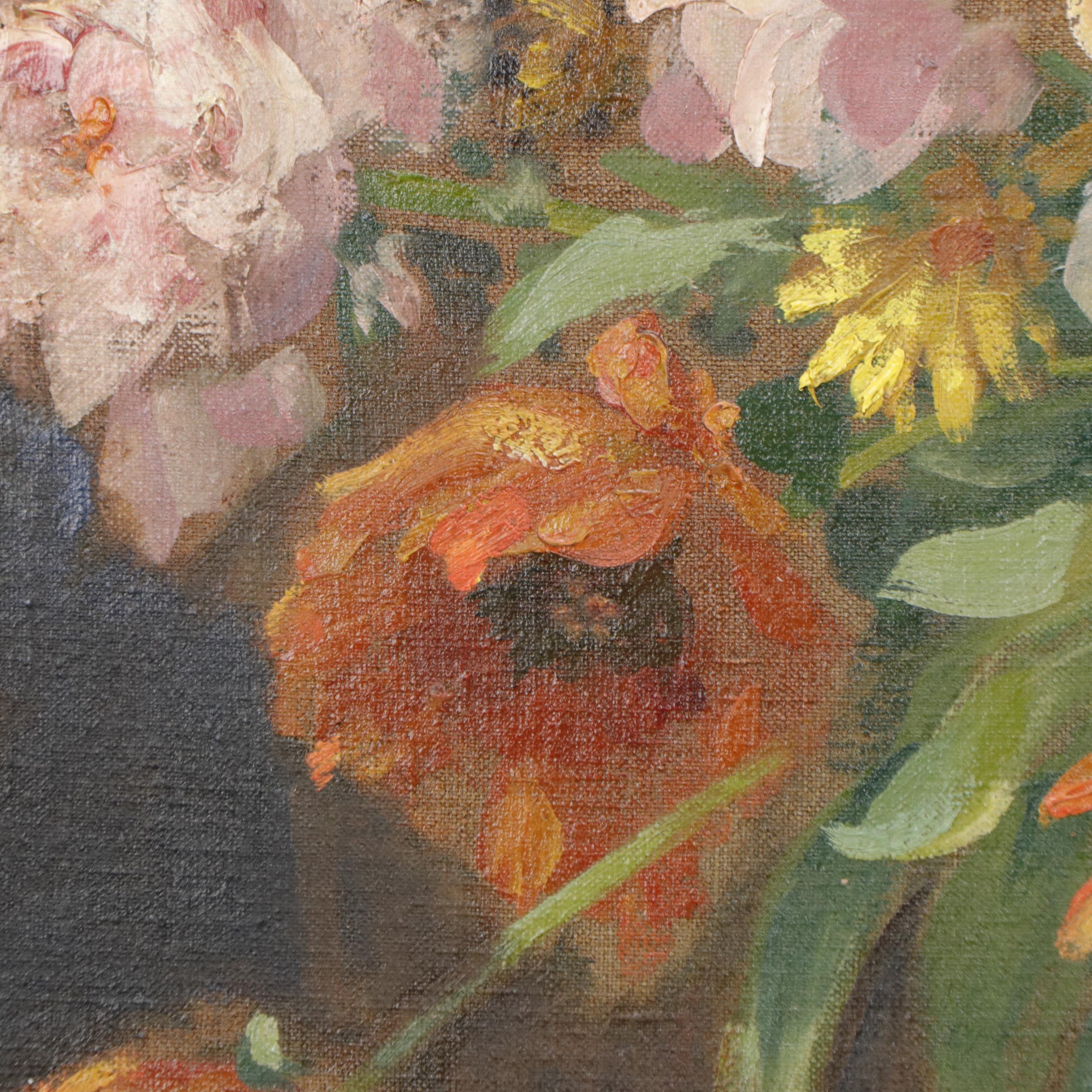 Martin Rettig Floral Still Life Oil Painting