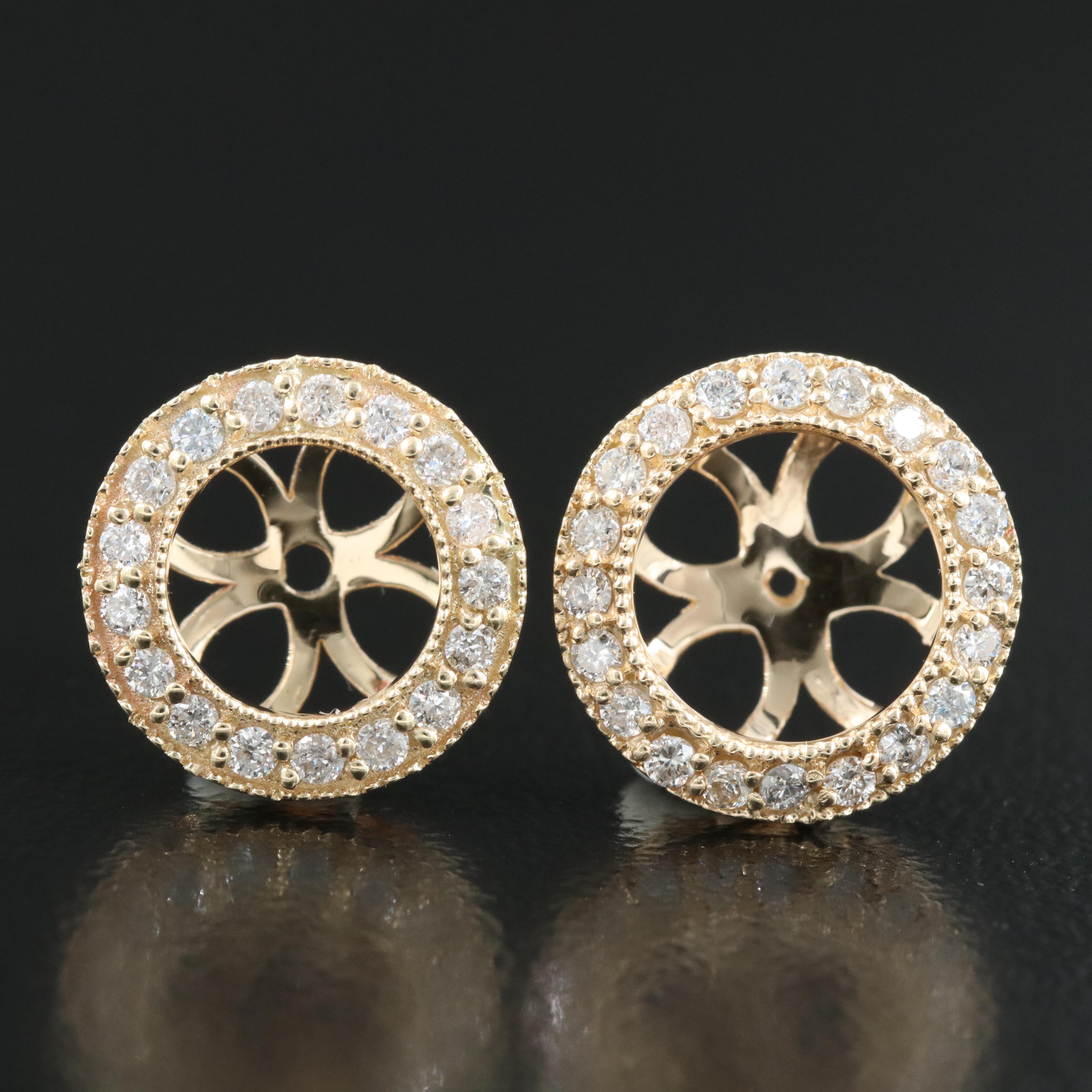 14K 0.25 CTW Diamond Single Earring Jackets