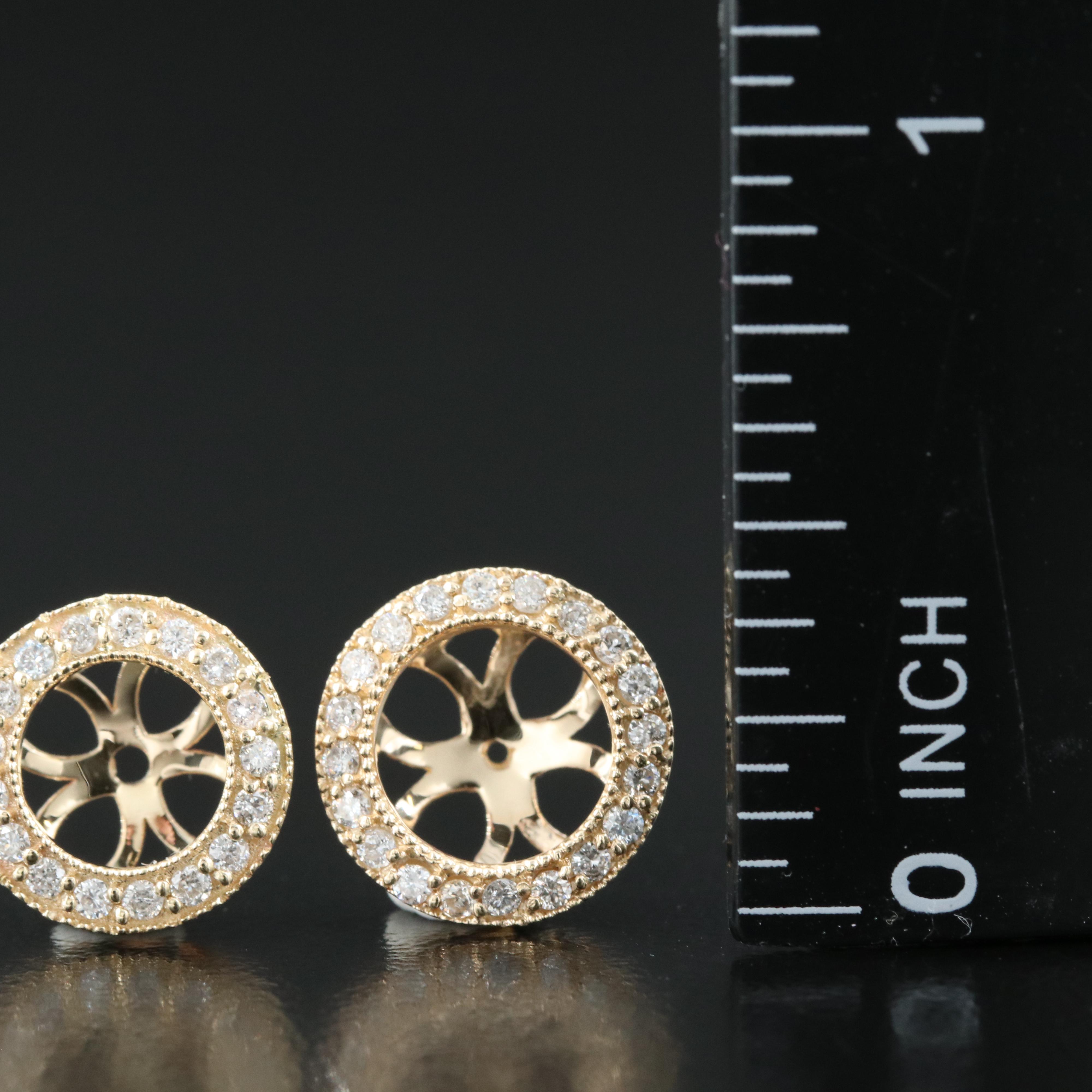 14K 0.25 CTW Diamond Single Earring Jackets