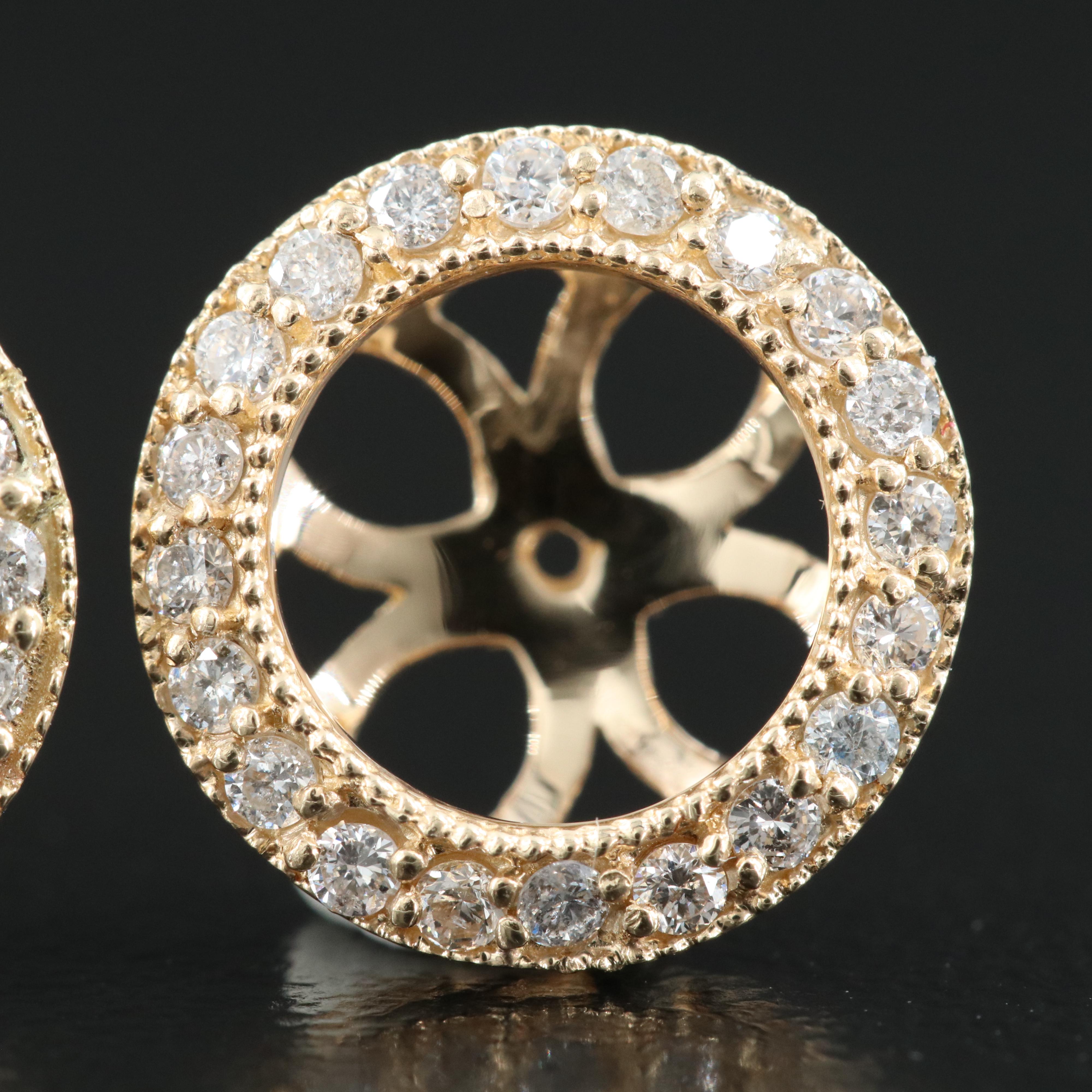 14K 0.25 CTW Diamond Single Earring Jackets