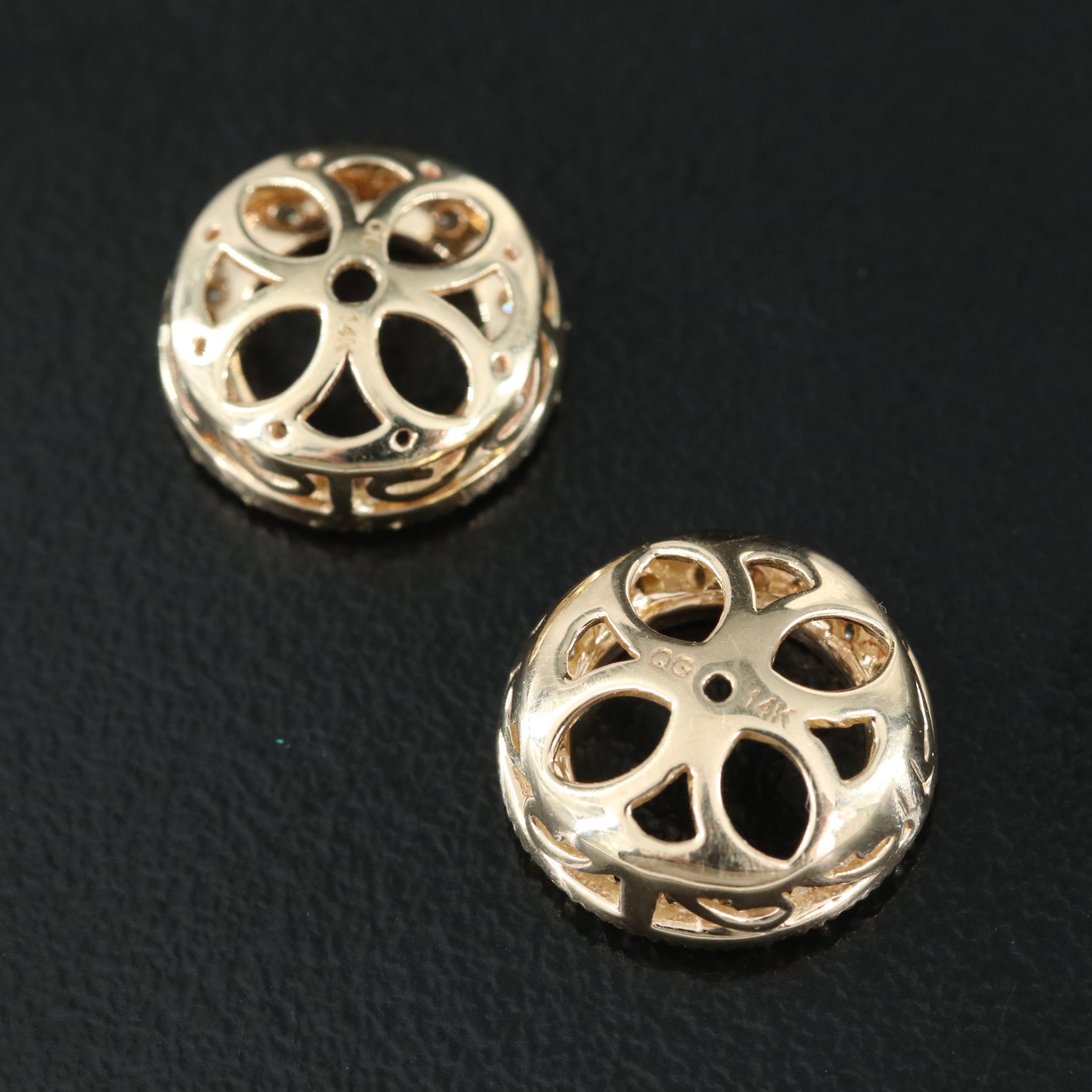 14K 0.25 CTW Diamond Single Earring Jackets