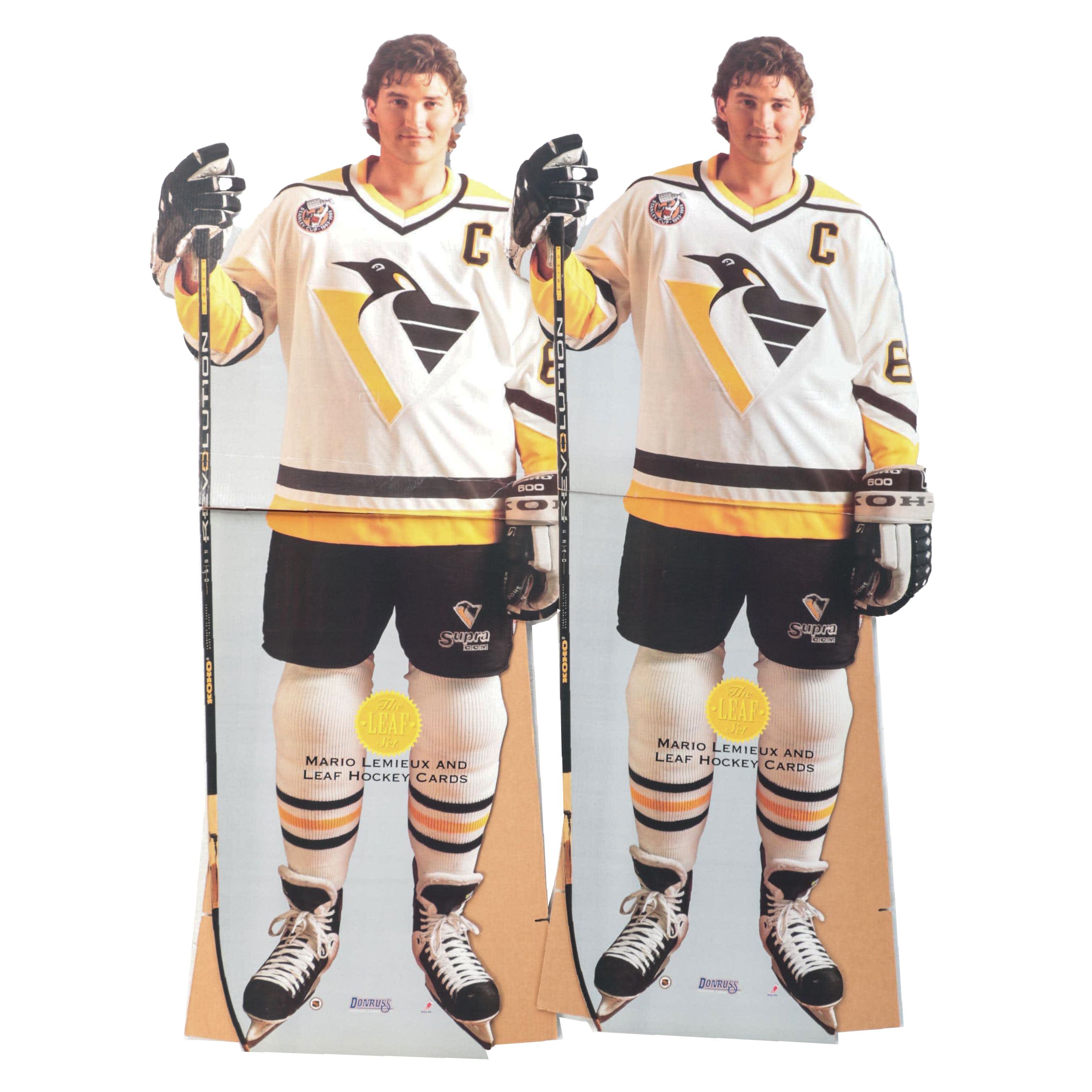 Mario Lemieux Pittsburgh Penguins Cardboard Cutout Standees, Late 20th Century