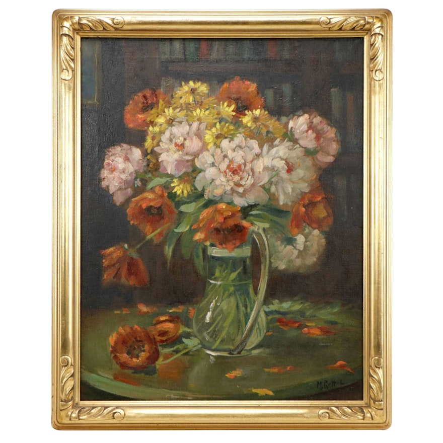 Martin Rettig Floral Still Life Oil Painting
