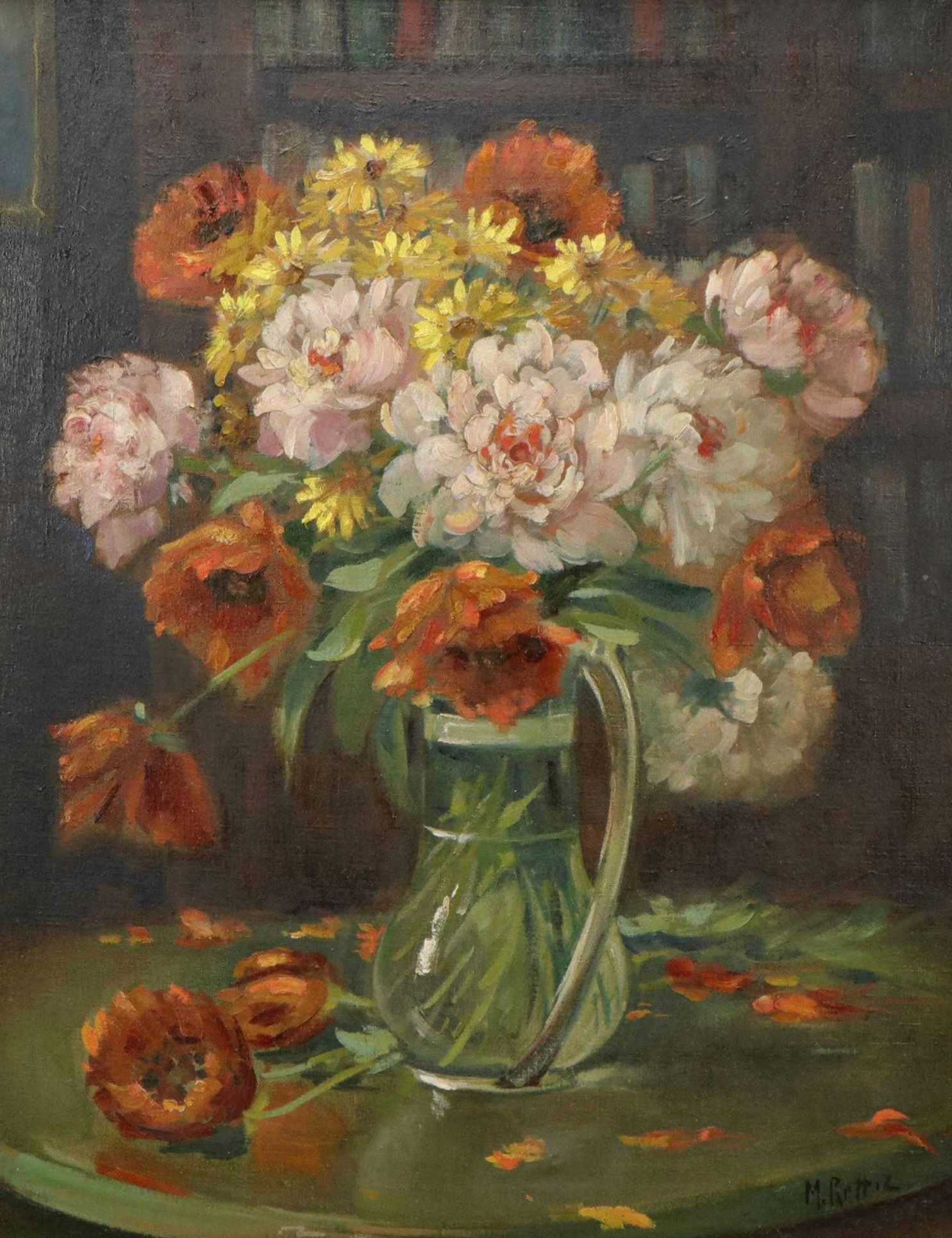 Martin Rettig Floral Still Life Oil Painting