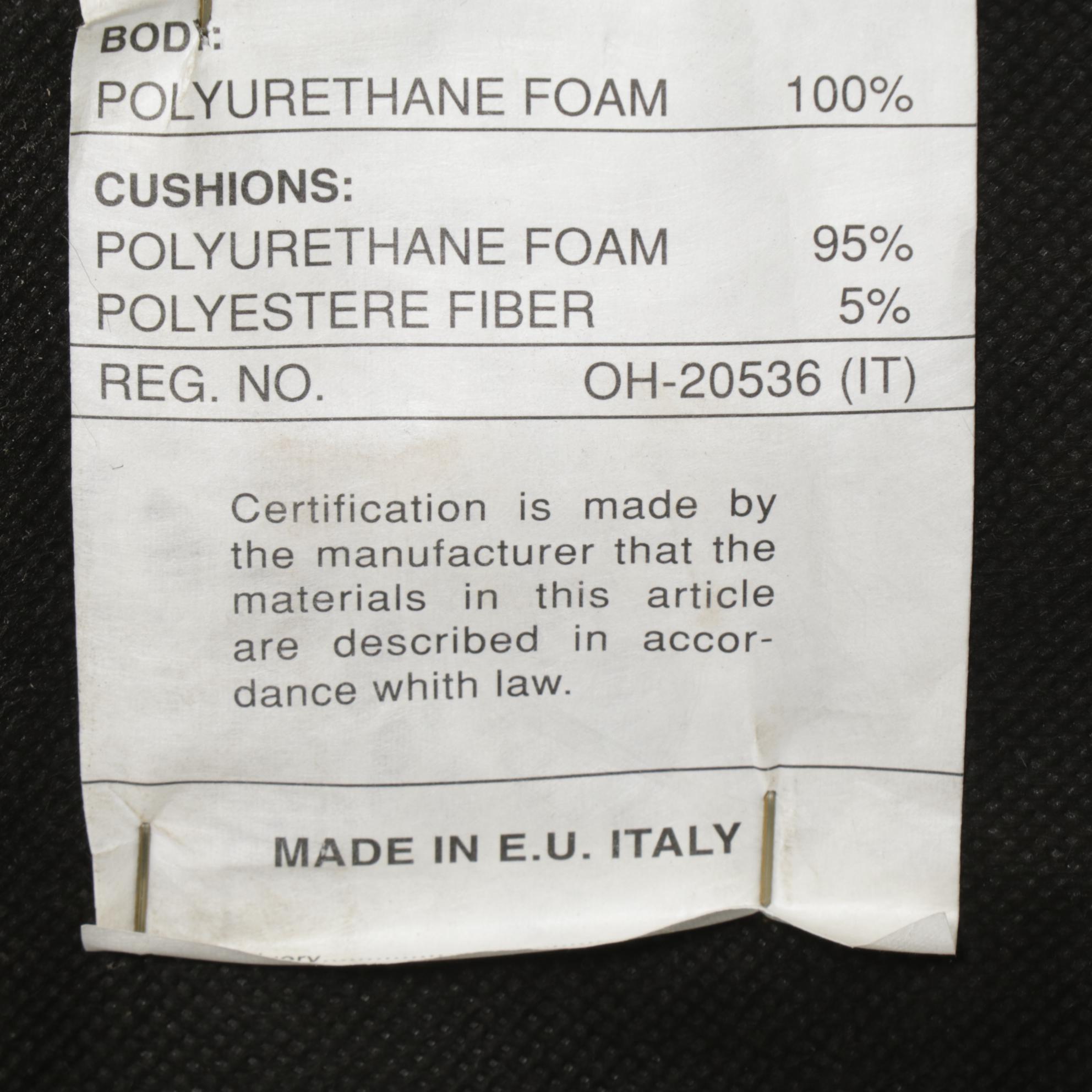 Contemporary Italian Quilted Leather Loveseat Sofa