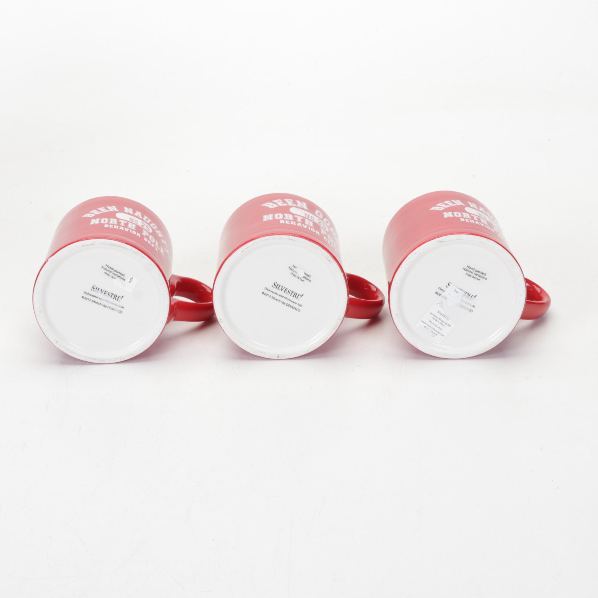 Musical, Light-Up Ceramic Christmas Tree With Novelty Holiday Mugs