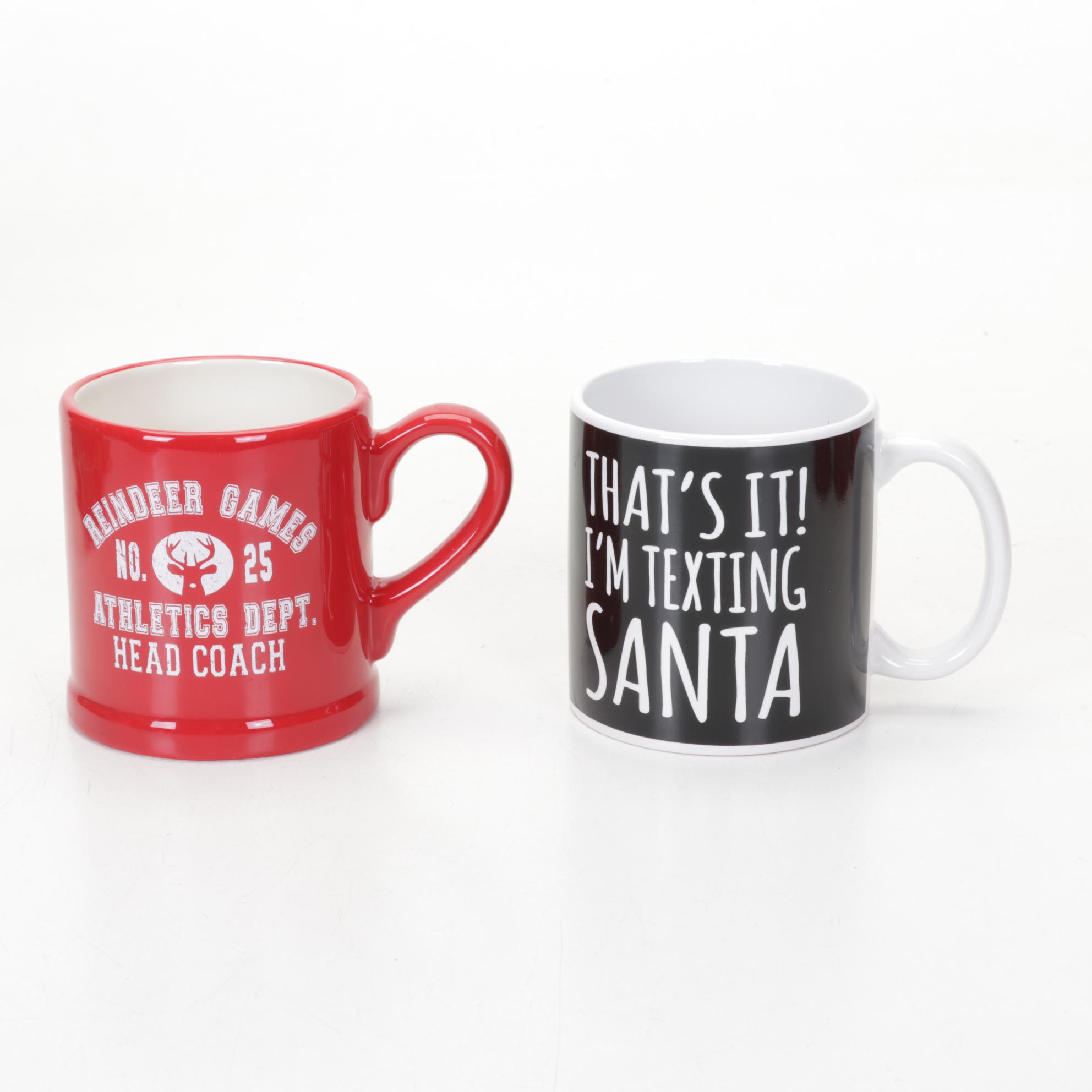 Musical, Light-Up Ceramic Christmas Tree With Novelty Holiday Mugs