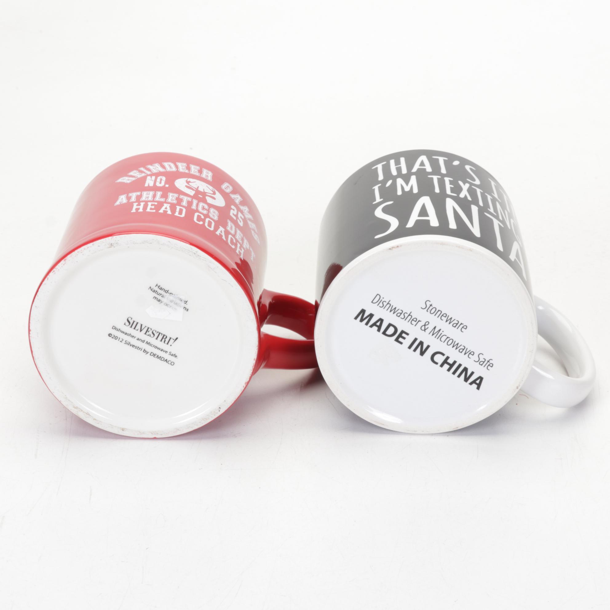 Musical, Light-Up Ceramic Christmas Tree With Novelty Holiday Mugs