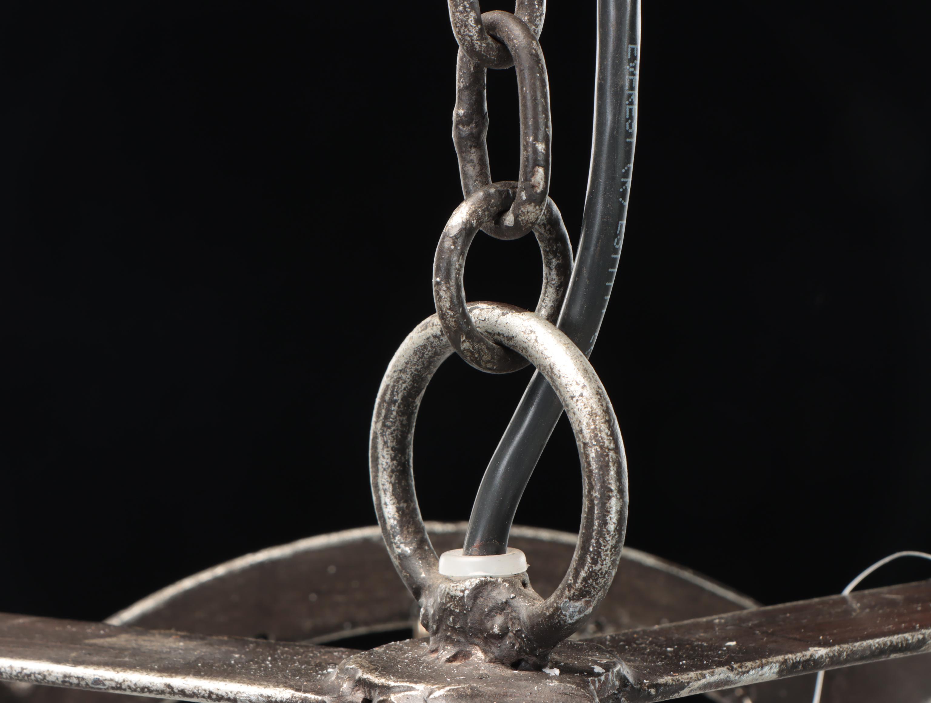 Metal and Crystal Prism Pendant Light