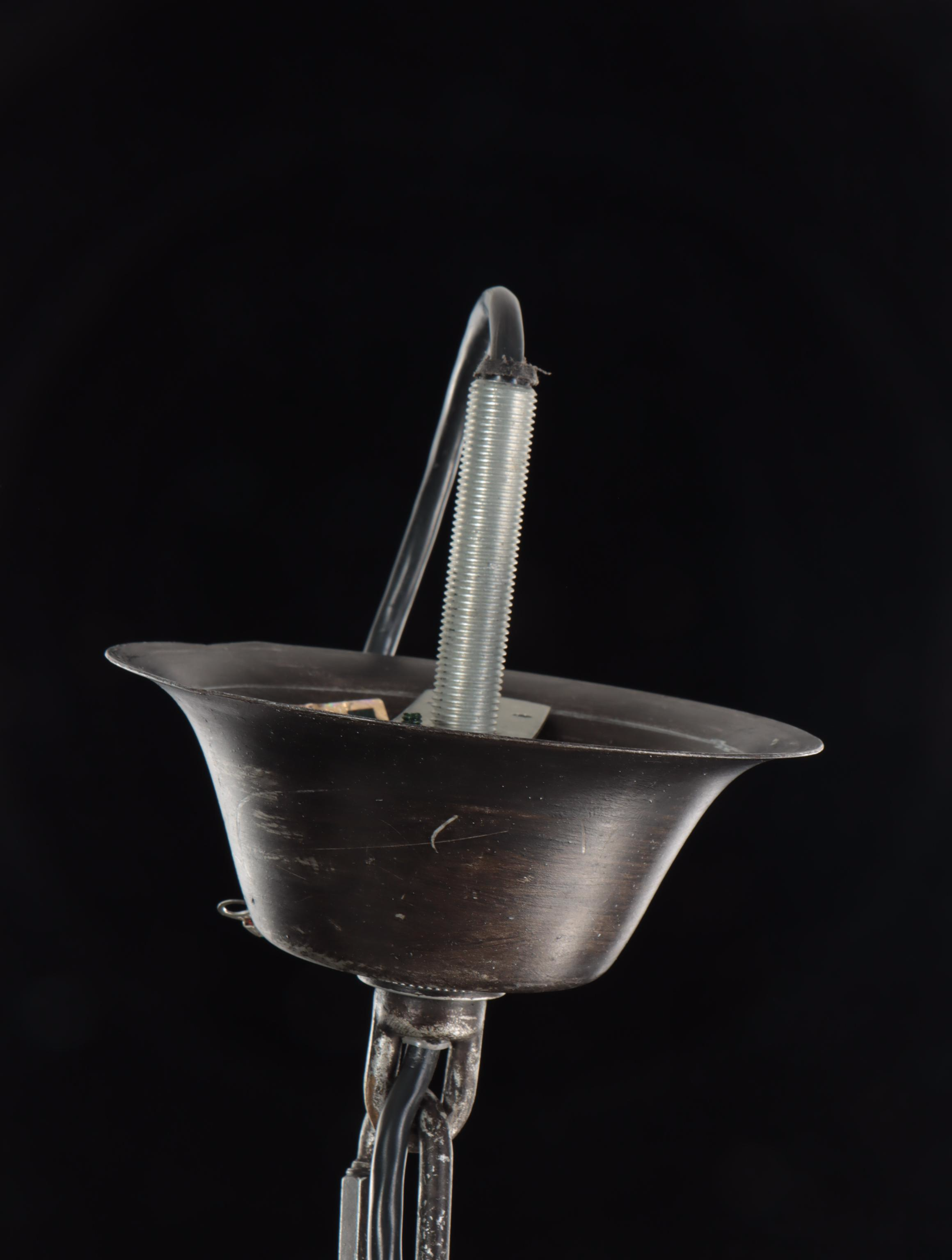 Metal and Crystal Prism Pendant Light