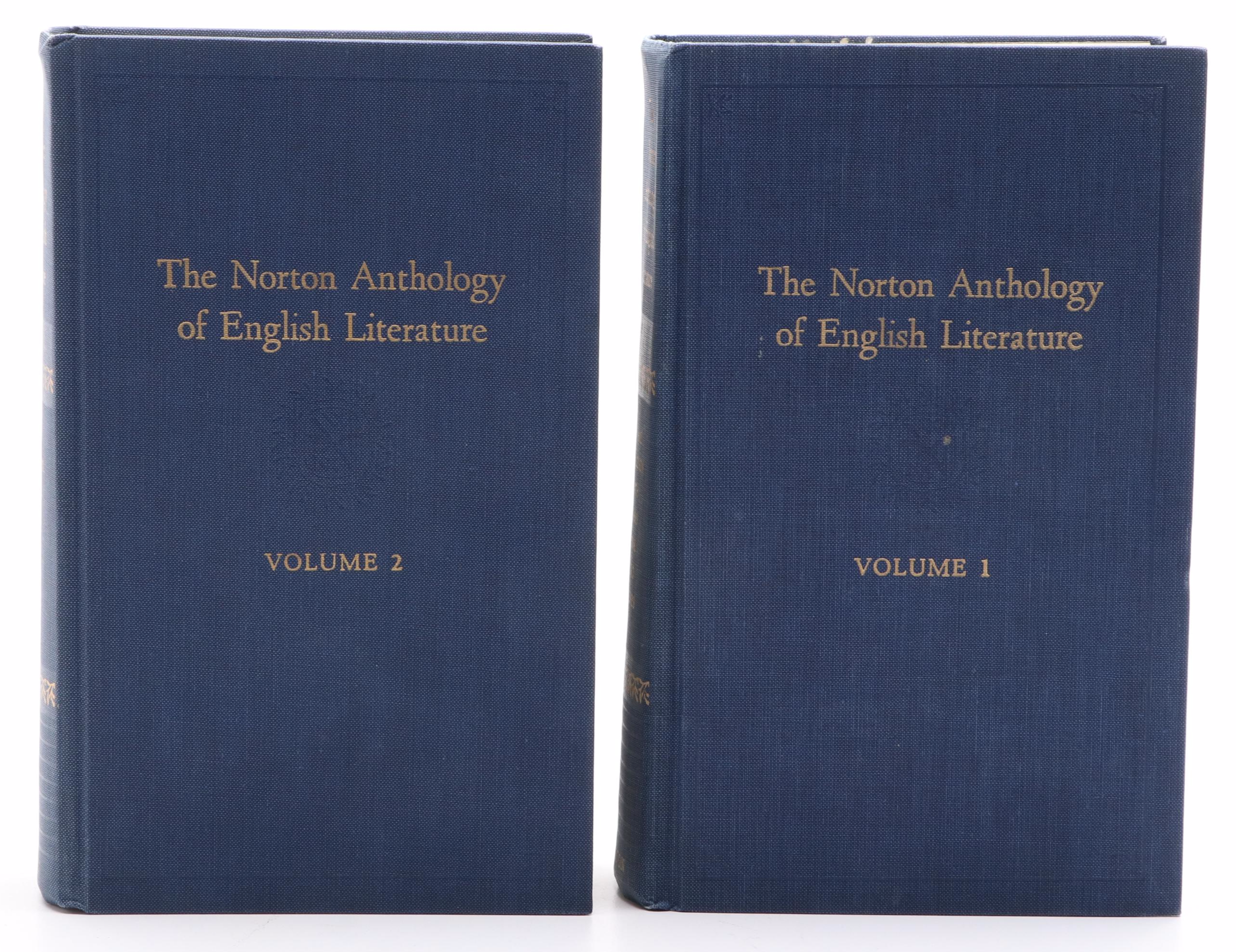 "The Norton Anthology of Literature" Two Volume Set, Mid-20th Century