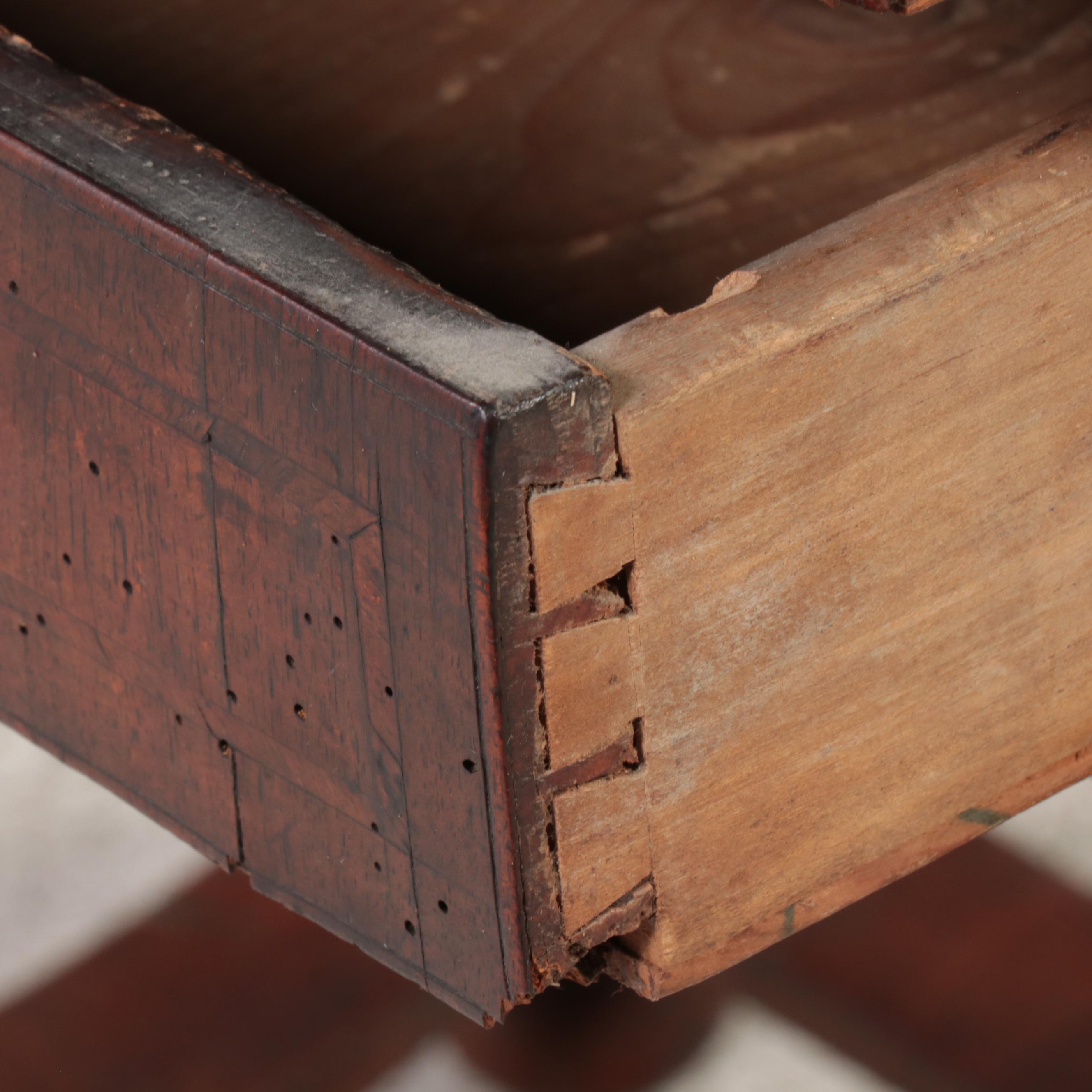 William and Mary Figured Walnut Lowboy, 18th Century