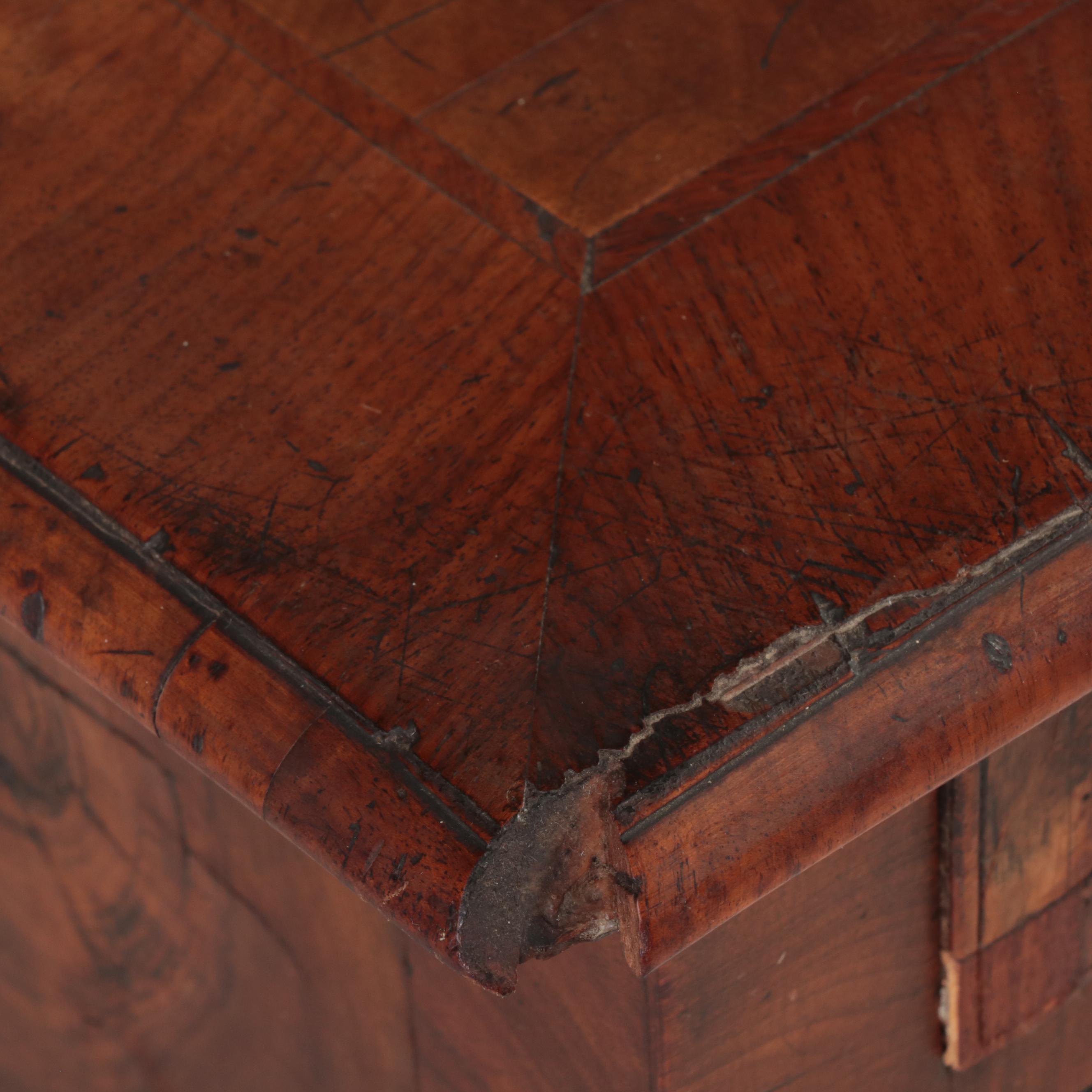 William and Mary Figured Walnut Lowboy, 18th Century