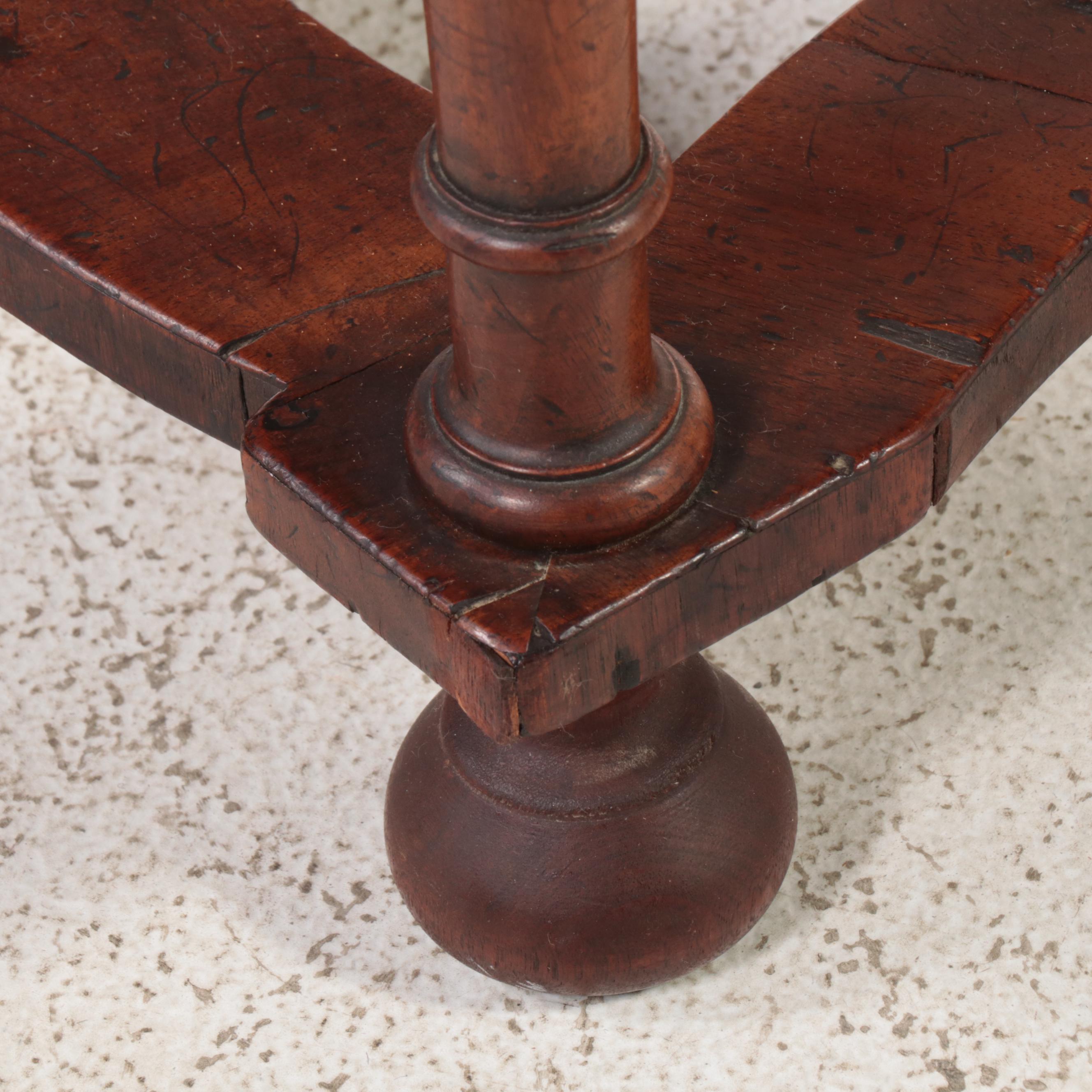 William and Mary Figured Walnut Lowboy, 18th Century